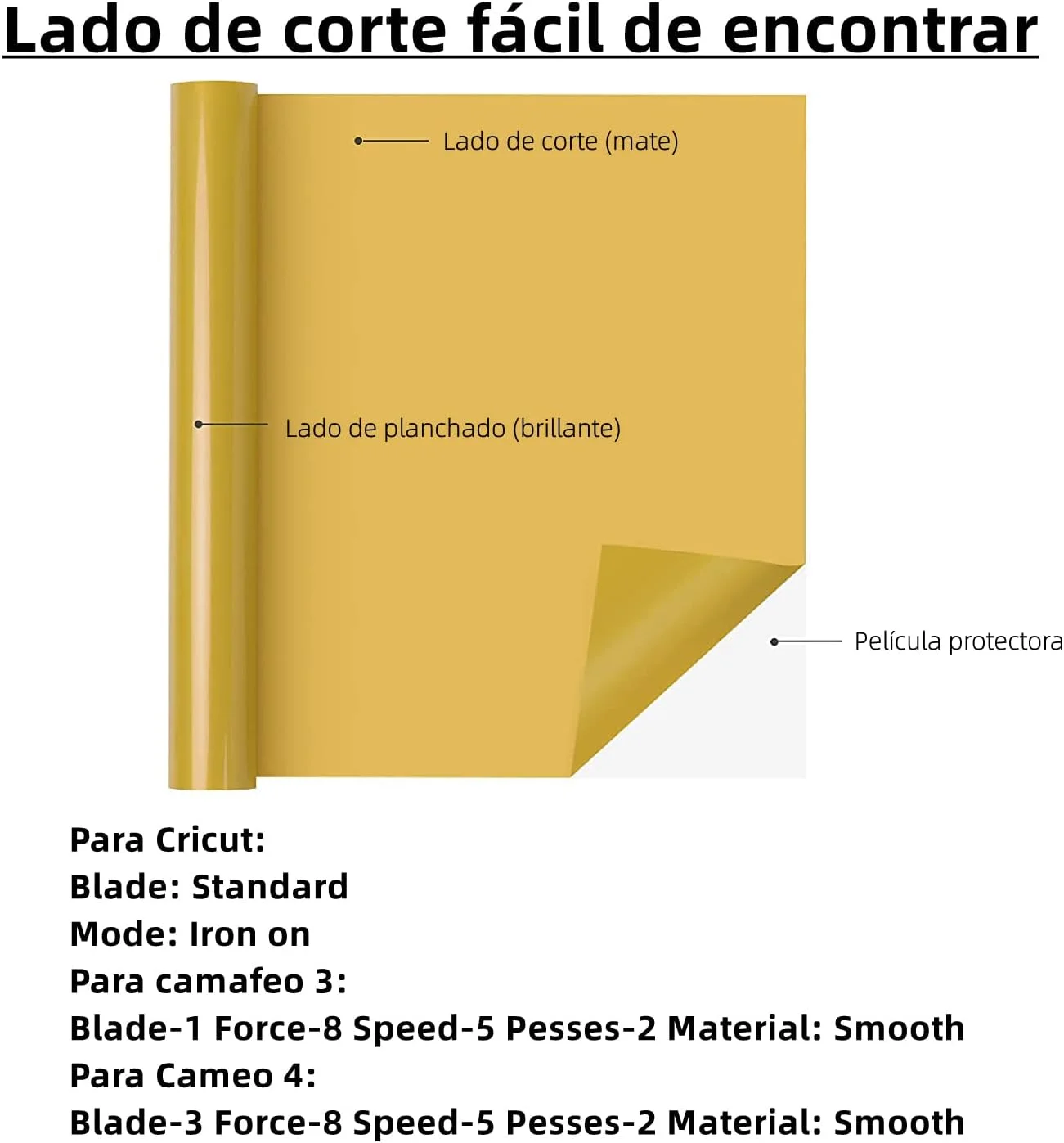 رول وینیل انتقال حرارت HTVRONT HTV - وینیل HTV طلایی 30.5 سانتی متر * 1.5 متر برای تی شرت، وینیل حرارتی برای همه دستگاه های برش - برش و جدا کردن آسان برای طراحی وینیل حرارتی (طلایی)