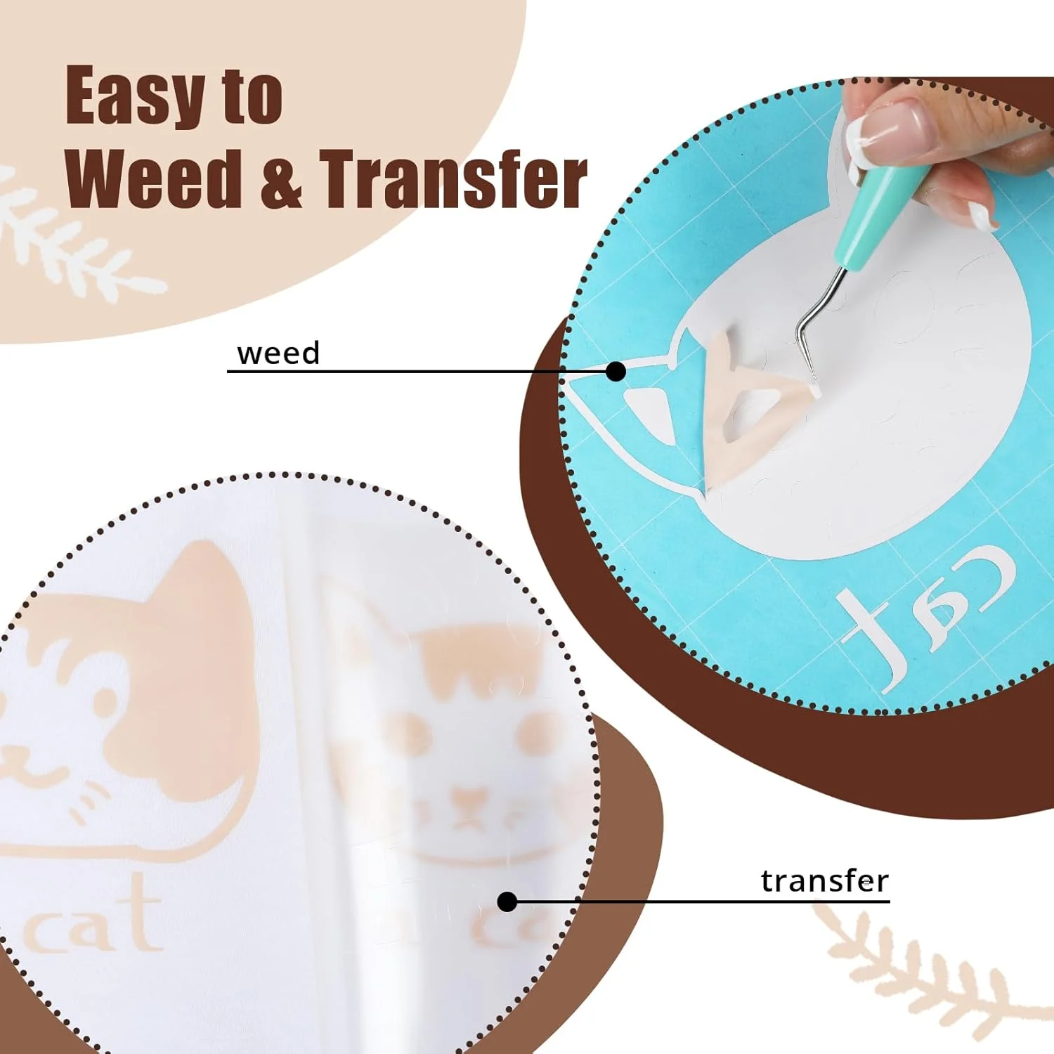 بسته وینیل حرارتی رنگ پوست HTVRONT - بسته 10 عددی رول های وینیل انتقال حرارت قهوه ای 12 اینچ × 3 فوت، وینیل حرارتی رنگ پوست برای تی شرت، بسته وینیل بژ با 10 رنگ متنوع