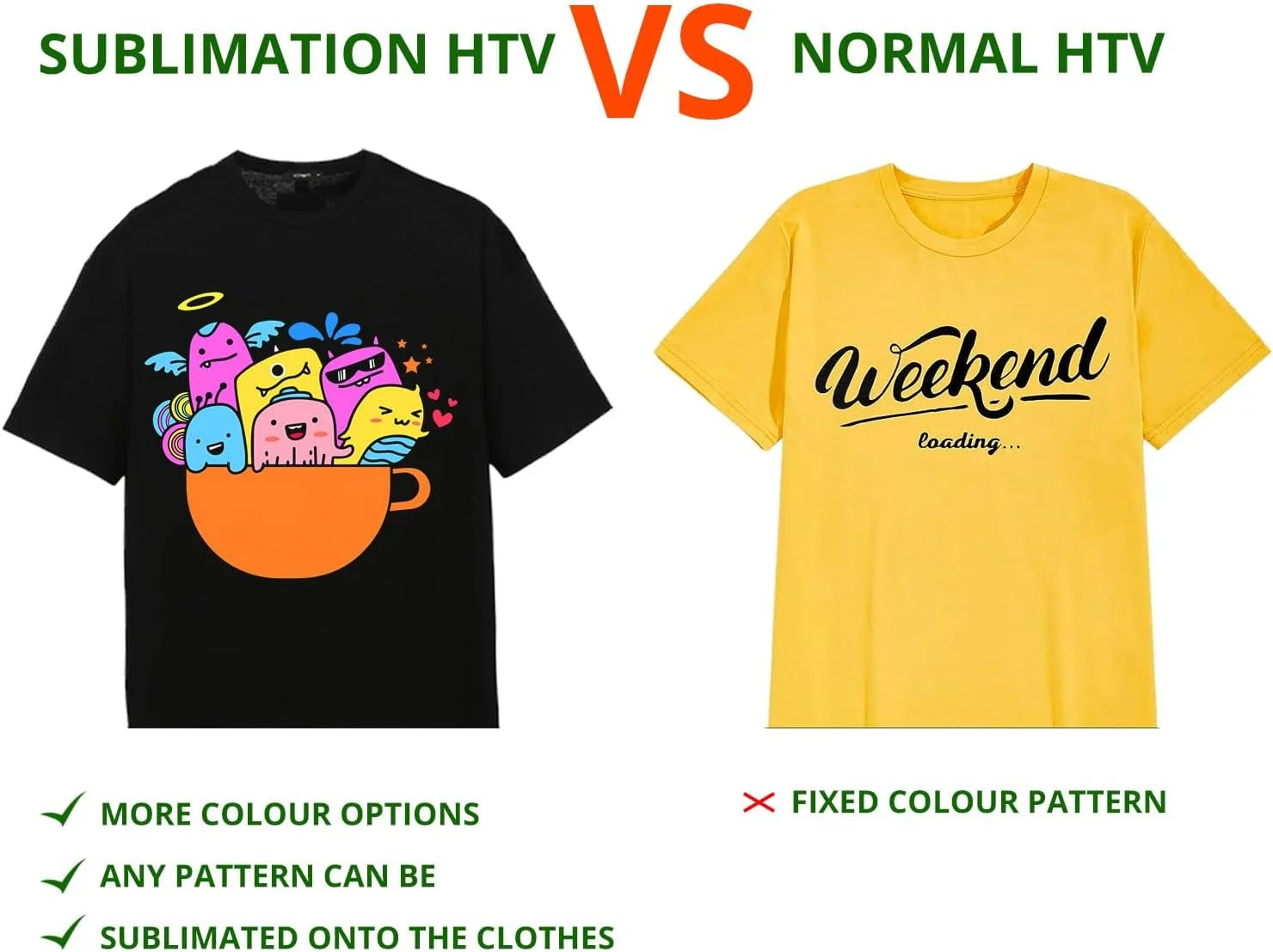 وینیل سابلیمیشن HTVRONT برای پارچه های تیره/روشن - وینیل سابلیمیشن براق 30 در 300 سانتی متر برای تی شرت - کار با کاغذ سابلیمیشن، جوهر سابلیمیشن و دستگاه پرس حرارتی