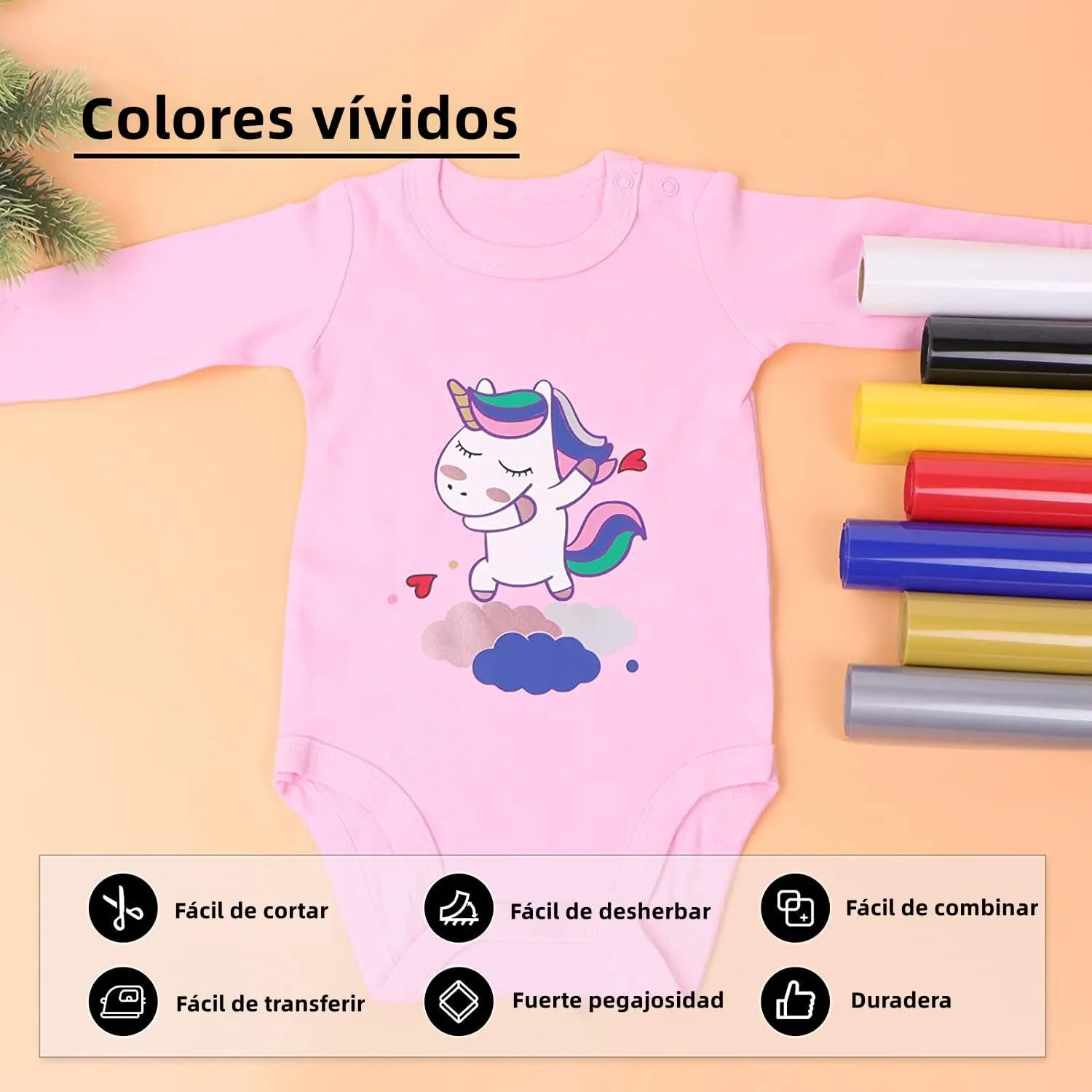 رول وینیل انتقال حرارت HTVRONT HTV - وینیل HTV طلایی 30.5 سانتی متر * 1.5 متر برای تی شرت، وینیل حرارتی برای همه دستگاه های برش - برش و جدا کردن آسان برای طراحی وینیل حرارتی (طلایی)