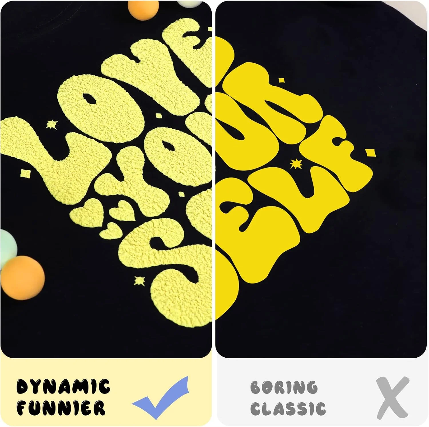 برچسب حرارتی وینیل پاف HTVRONT - 8 عدد وینیل پاف سه بعدی در 8 رنگ متنوع، وینیل انتقال حرارت پاف سه بعدی برای تی شرت، بسته وینیل پاف HTV 12x10 اینچی برای Cricut، Silhouette Cameo یا دستگاه پرس حرارتی