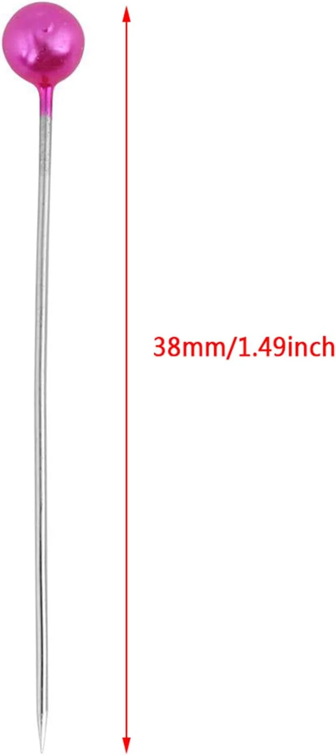 والفرانت 500 عدد سوزن ته گرد مرواریدی چند رنگ، مناسب خیاطی، لحاف دوزی و ساخت لوازم تزئینی، بسته بندی شده در بطری پلاستیکی