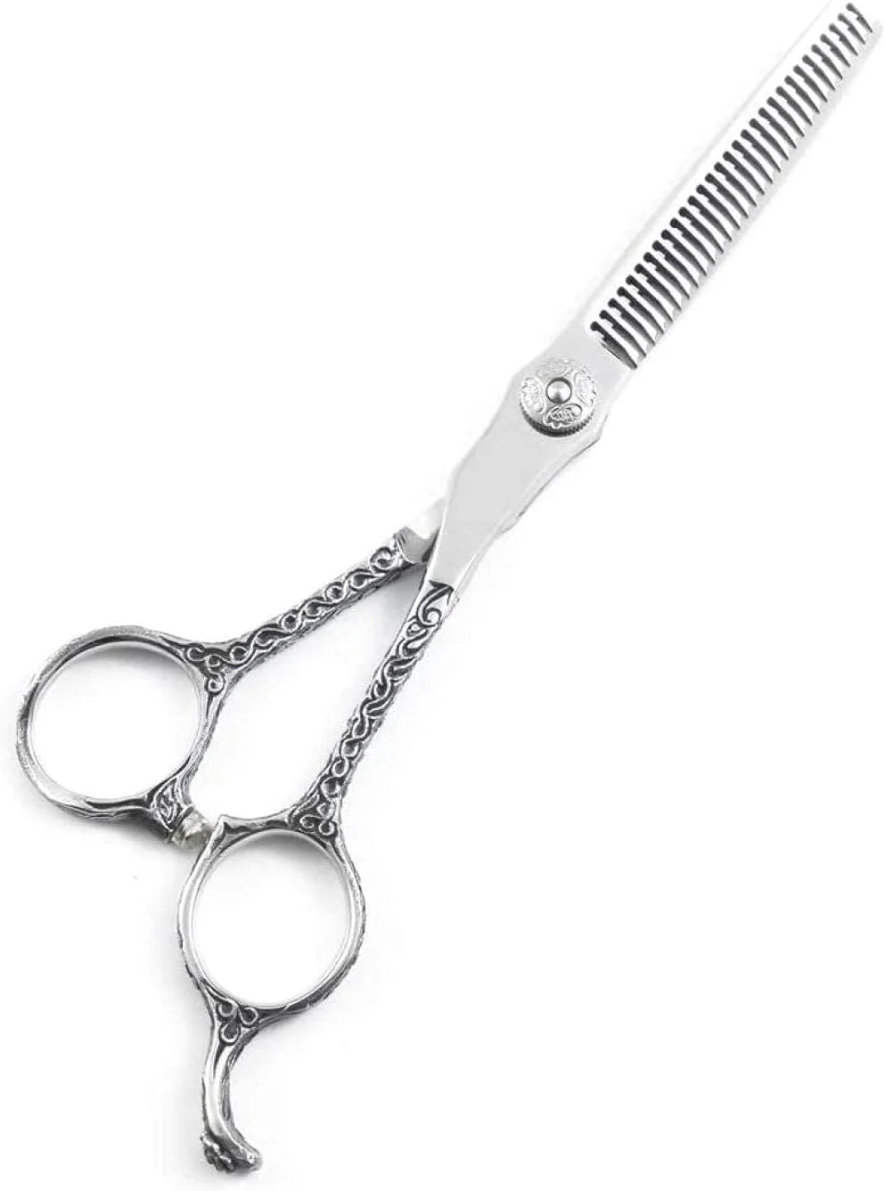 قیچی آرایشگری حرفه ای، قیچی پیرایشگری فولاد 440C، ست قیچی آرایشگری مو، قیچی مو سالنی 6 اینچ نقره ای 6 اینچ