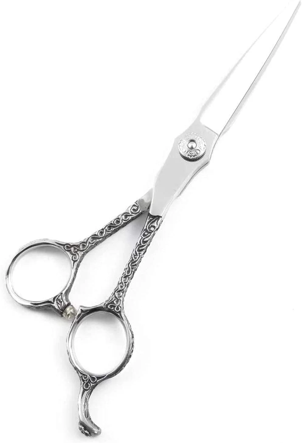 قیچی آرایشگری حرفه ای، قیچی پیرایشگری فولاد 440C، ست قیچی آرایشگری مو، قیچی مو سالنی 6 اینچ نقره ای 6 اینچ