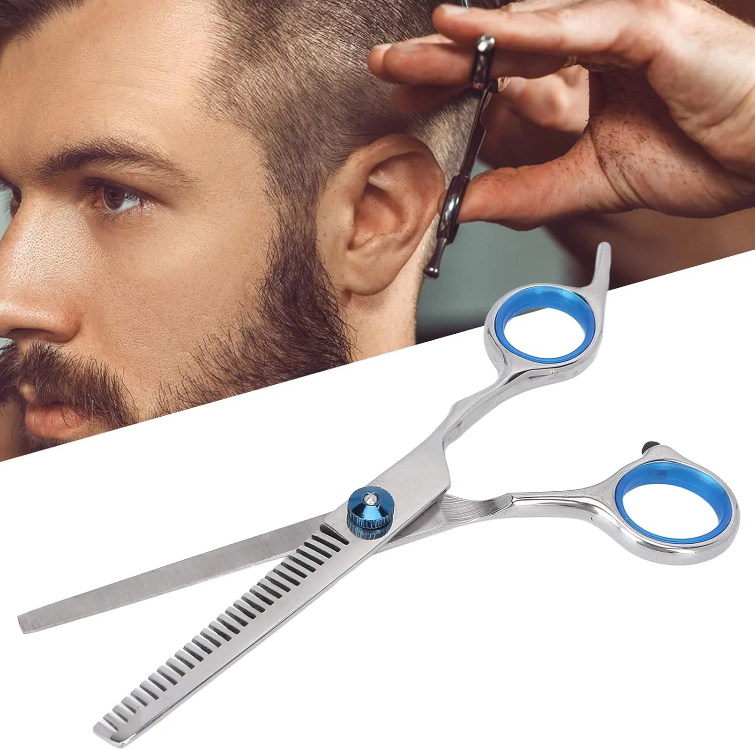 قیچی آرایشگری استیل ضد زنگ با تیغه مقاوم در برابر خوردگی، مناسب برای استفاده در خانه و آرایشگاه