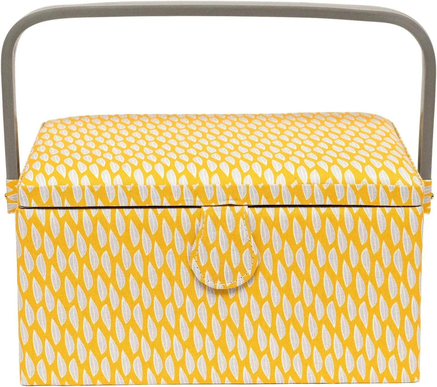 سبد خیاطی متوسط Korbond با طرح برگ زرد، 14.5 x 19 x 26 سانتی متر