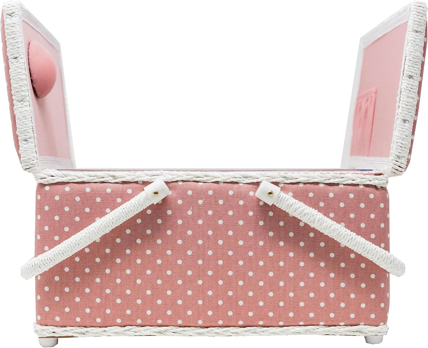 سبد خیاطی Korbond - درب دوقلو - طرح خال خال صورتی - 17 سانتی متر x 24 سانتی متر x 31 سانتی متر سبد خیاطی Korbond - درب دوقلو - طرح خال خال صورتی - 17 سانتی متر x 24 سانتی متر x 31 سانتی متر