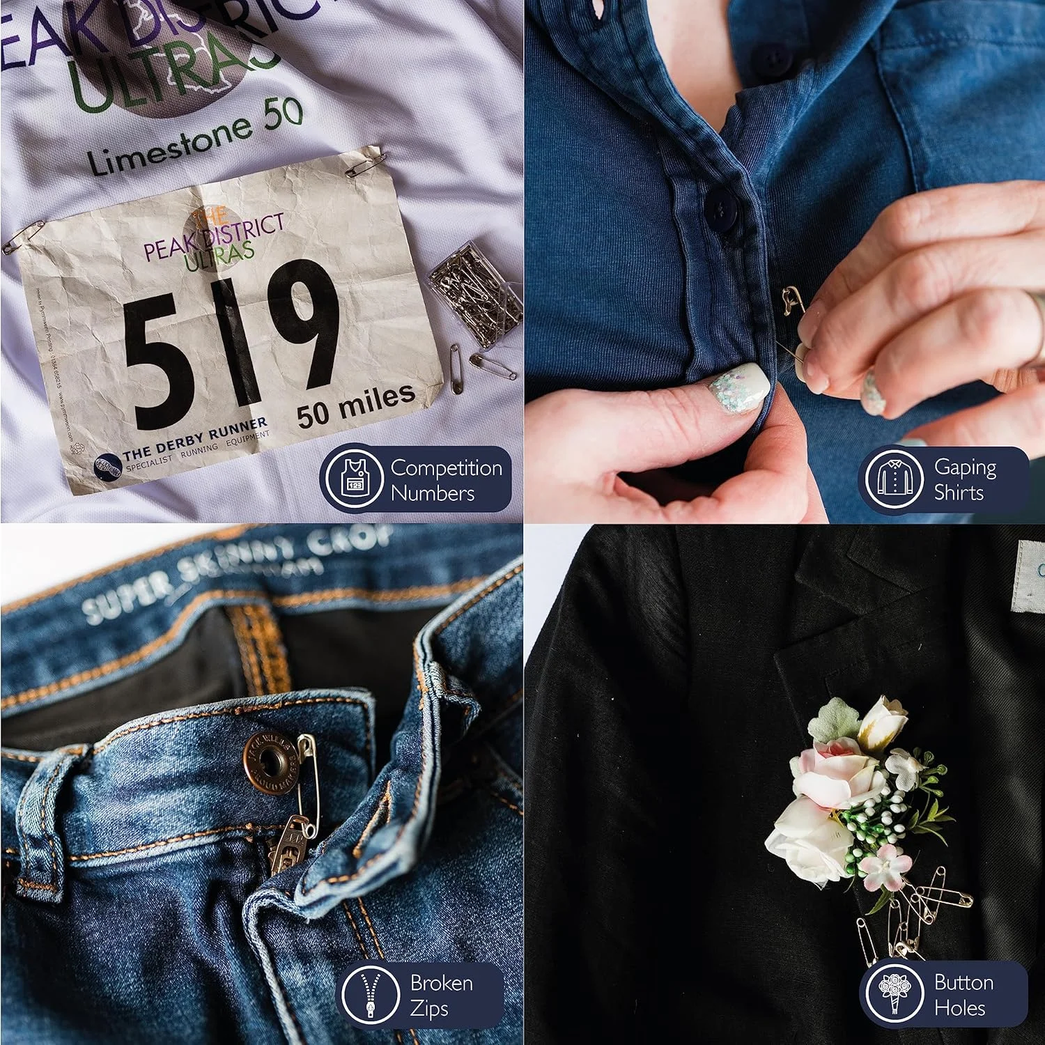 Korbond Safety Pins Gilt-110192, Gold, Assorted Sizes Korbond Safety Pins Gilt-110192, Gold, Assorted Sizes