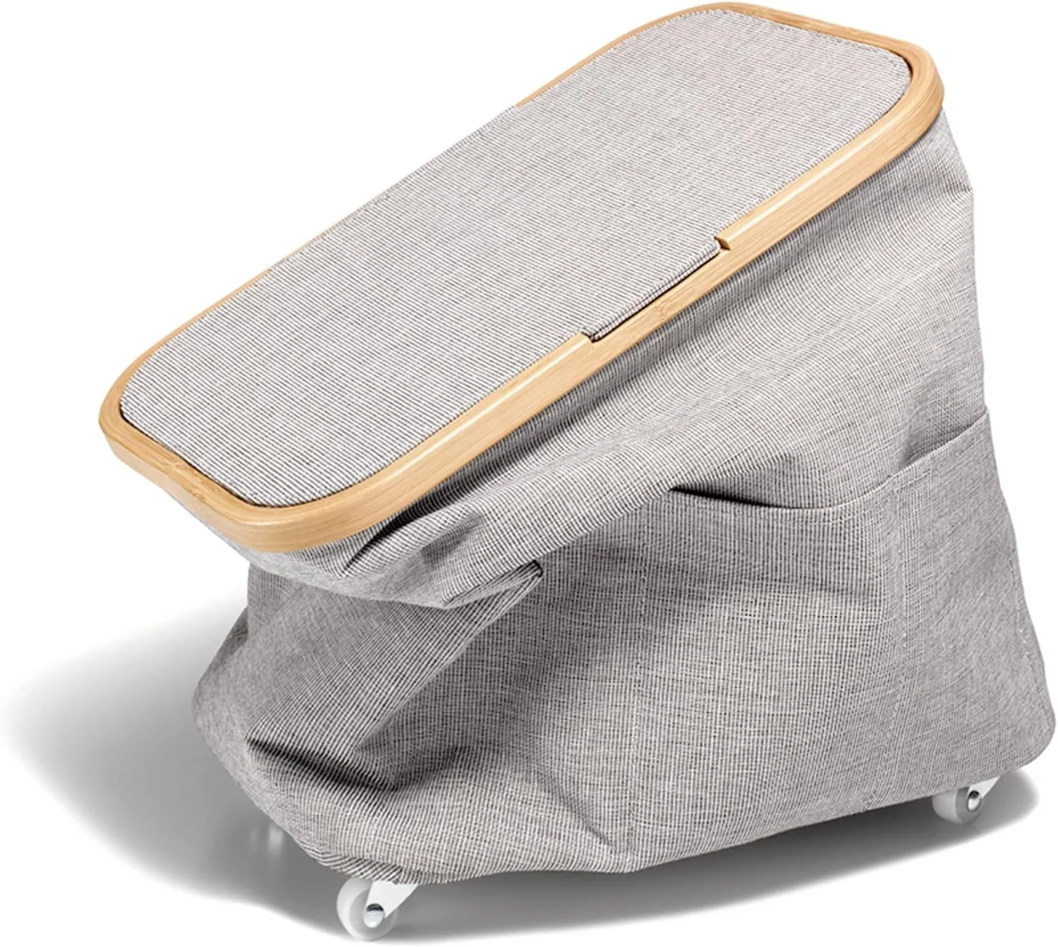 Prym Box Canvas & Bamboo, Cotton, Grey, 38 x 26 x 37 cm