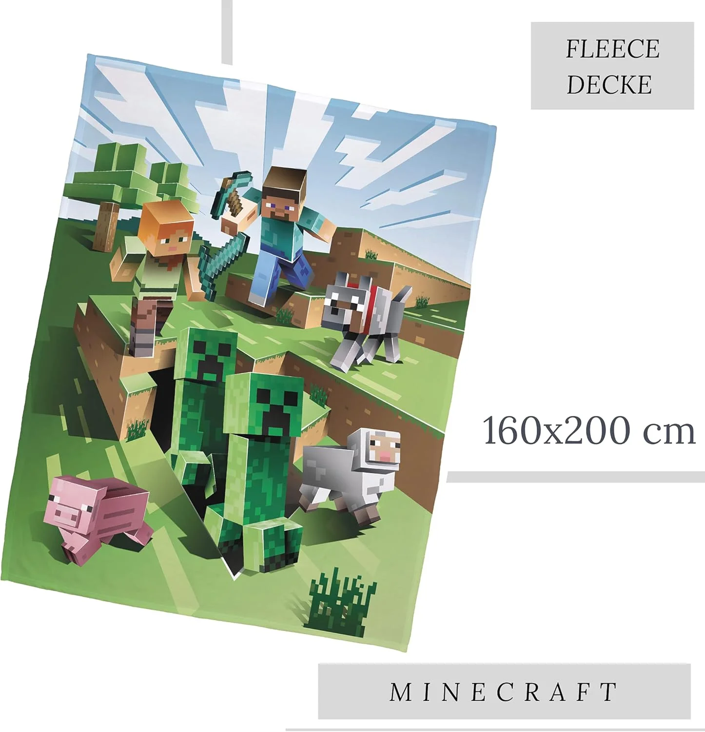 پتو نرم و لطیف Minecraft Character World، ابعاد 160x200 سانتی متر، پتو پشمی مرجانی، طرح Minecraft، مناسب برای کودکان، نوجوانان و بزرگسالان پتو نرم و لطیف Minecraft Character World، ابعاد 160x200 سانتی متر، پتو پشمی مرجانی، طرح Minecraft، مناسب برای کودکان، نوجوانان و بزرگسالان