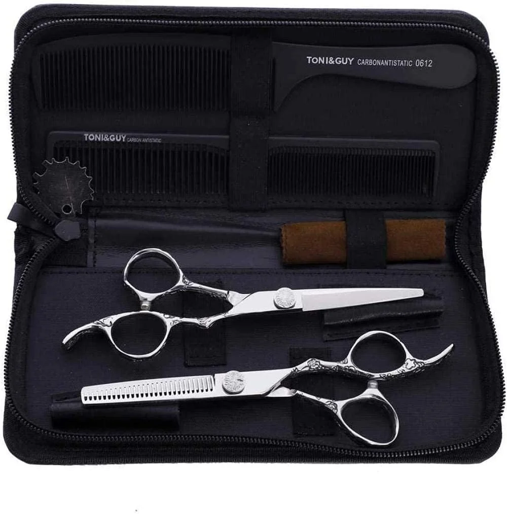 قیچی آرایشگری مو، آرایشگر حرفه ای Keen، دو طرفه، قیچی پیتاژ 6 اینچی، میزان پیتاژ 8% - 10%، مناسب برای سالن یا استفاده خانگی قیچی آرایشگری مو، آرایشگر حرفه ای Keen، دو طرفه، قیچی پیتاژ 6 اینچی، میزان پیتاژ 8% - 10%، مناسب برای سالن یا استفاده خانگی