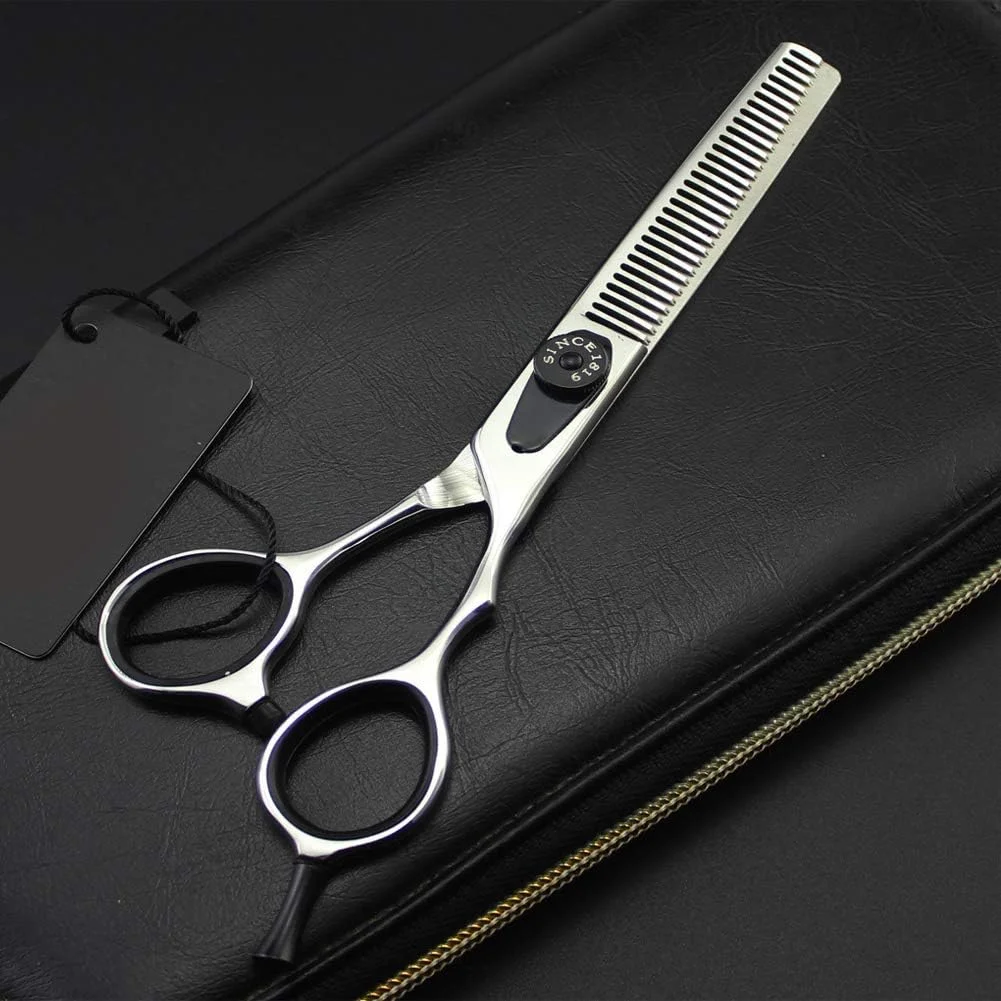 قیچی آرایشگری مو، آرایش موی حرفه ای کلاسیک با کیف زیبا (برش دندانه ای 5.5 اینچ) قیچی آرایشگری