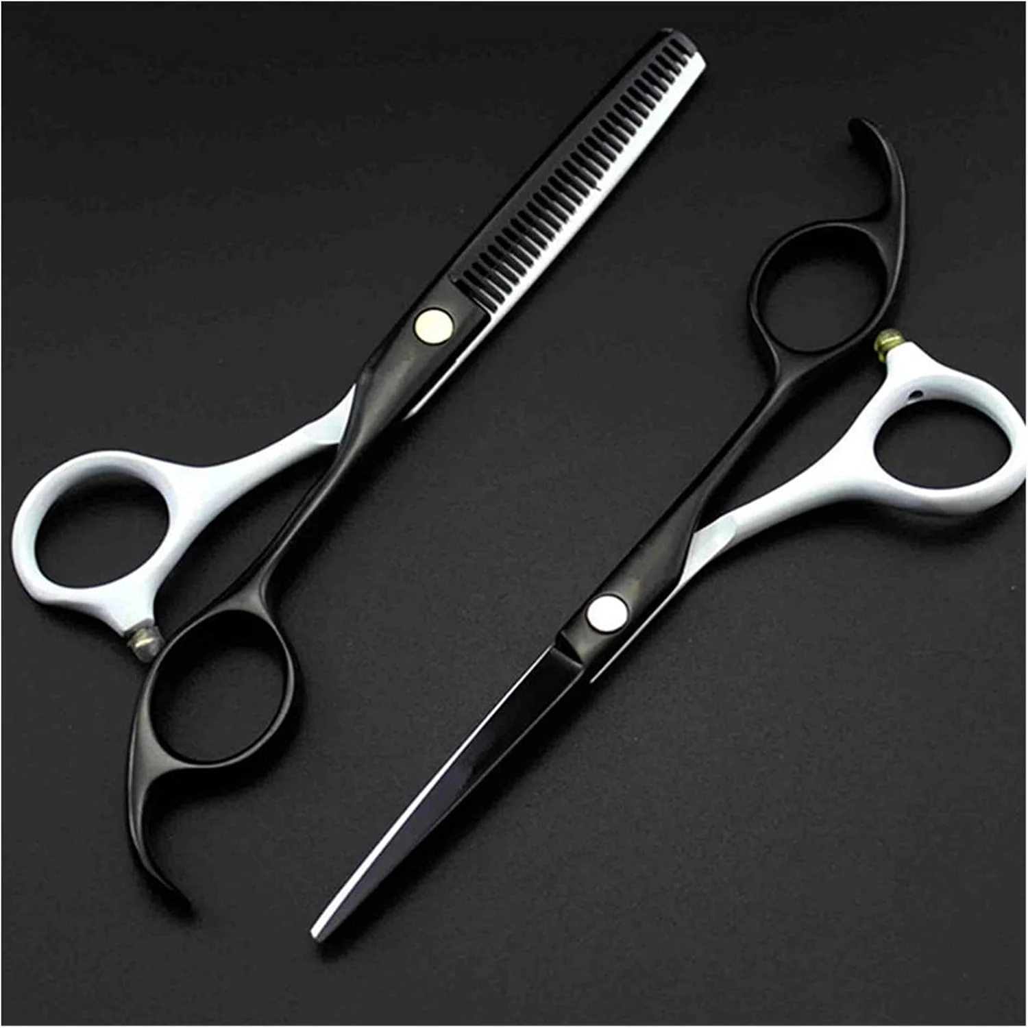 قیچی آرایشگری 5.5 اینچی رنگی، ست قیچی آرایشگری، قیچی پیتاژ آرایشگری، کیت قیچی آرایشگری سفید-B