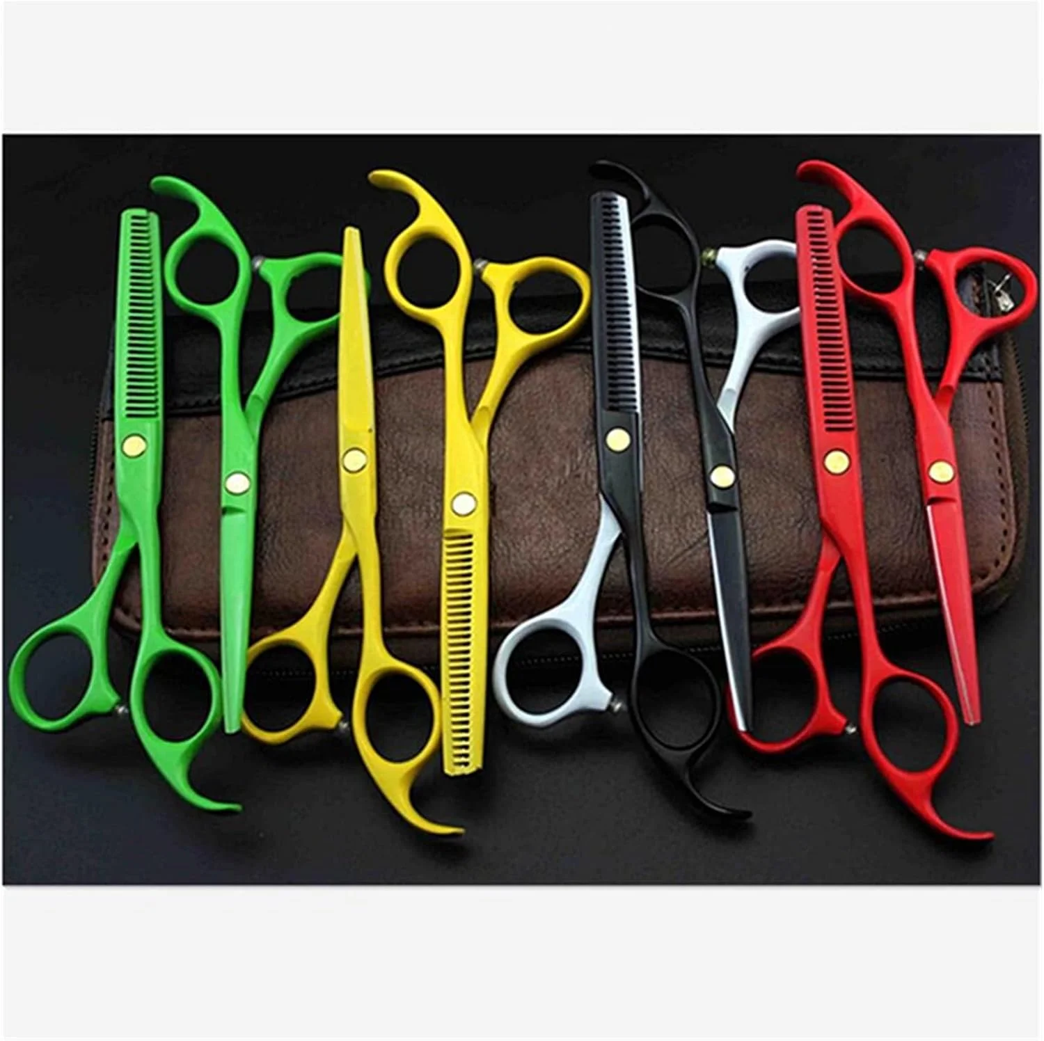 قیچی آرایشگری 5.5 اینچی رنگی، ست قیچی آرایشگری، قیچی پیتاژ آرایشگری، کیت قیچی آرایشگری سفید-B قیچی آرایشگری 5.5 اینچی رنگی، ست قیچی آرایشگری، قیچی پیتاژ آرایشگری، کیت قیچی آرایشگری سفید-B