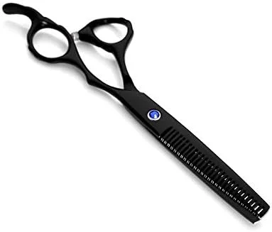 قیچی آرایشگری 6 اینچی مشکی، قیچی اصلاح مو، قیچی آرایش، ست قیچی آرایشگری و پیتاژ مو، مدل Thinning-Q