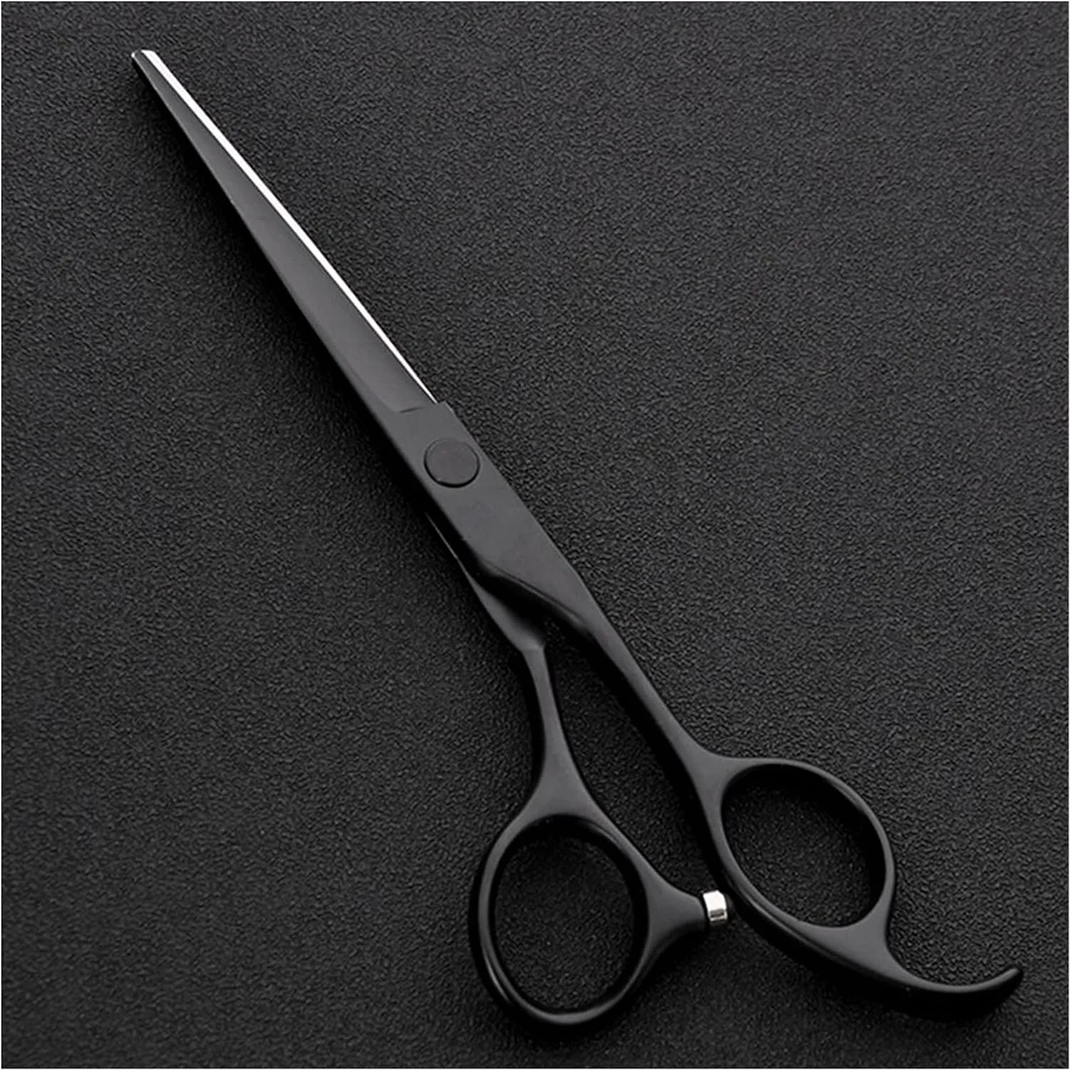 قیچی آرایشگری مو، 6 اینچ مشکی، قیچی پیتاژ مو، آرایشگر، آرایشگری، قیچی آرایشگری