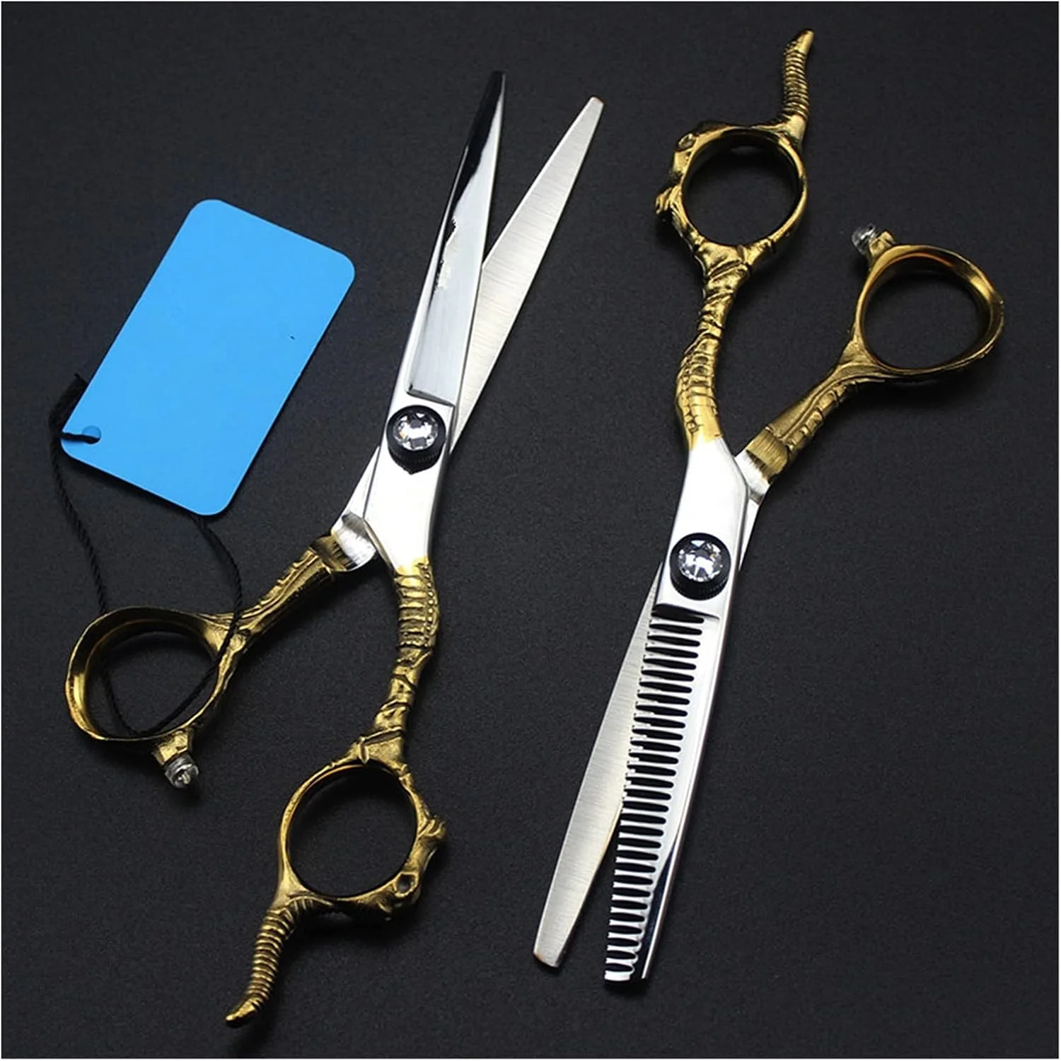 قیچی آرایشگری 6 اینچی، قیچی آرایشگری دسته سر گوسفند طلایی، قیچی پیتاژ آرایشگری، کات صاف، قیچی آرایشگری کیت برش مو قیچی آرایشگری 6 اینچی، قیچی آرایشگری دسته سر گوسفند طلایی، قیچی پیتاژ آرایشگری، کات صاف، قیچی آرایشگری کیت برش مو