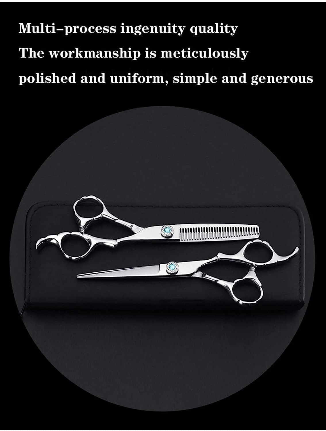 ست قیچی آرایشگری مو نقره ای دو تکه 6.0 اینچی شامل قیچی های تخت، قیچی چتری و قیچی های آرایشگری ست قیچی آرایشگری مو نقره ای دو تکه 6.0 اینچی شامل قیچی های تخت، قیچی چتری و قیچی های آرایشگری