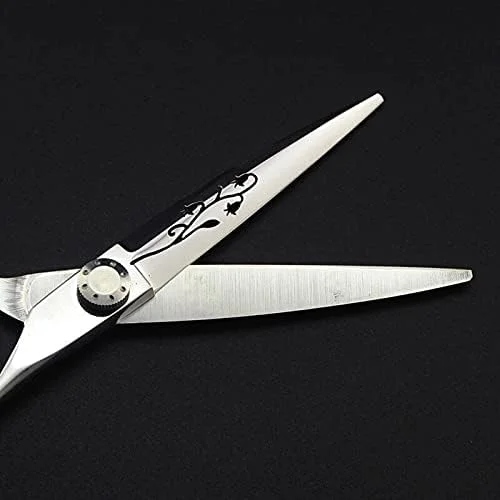 قیچی آرایشگری مو، 6 اینچ طرح گل توخالی، قیچی اصلاح مو، قیچی آرایشگر، قیچی پیرایش