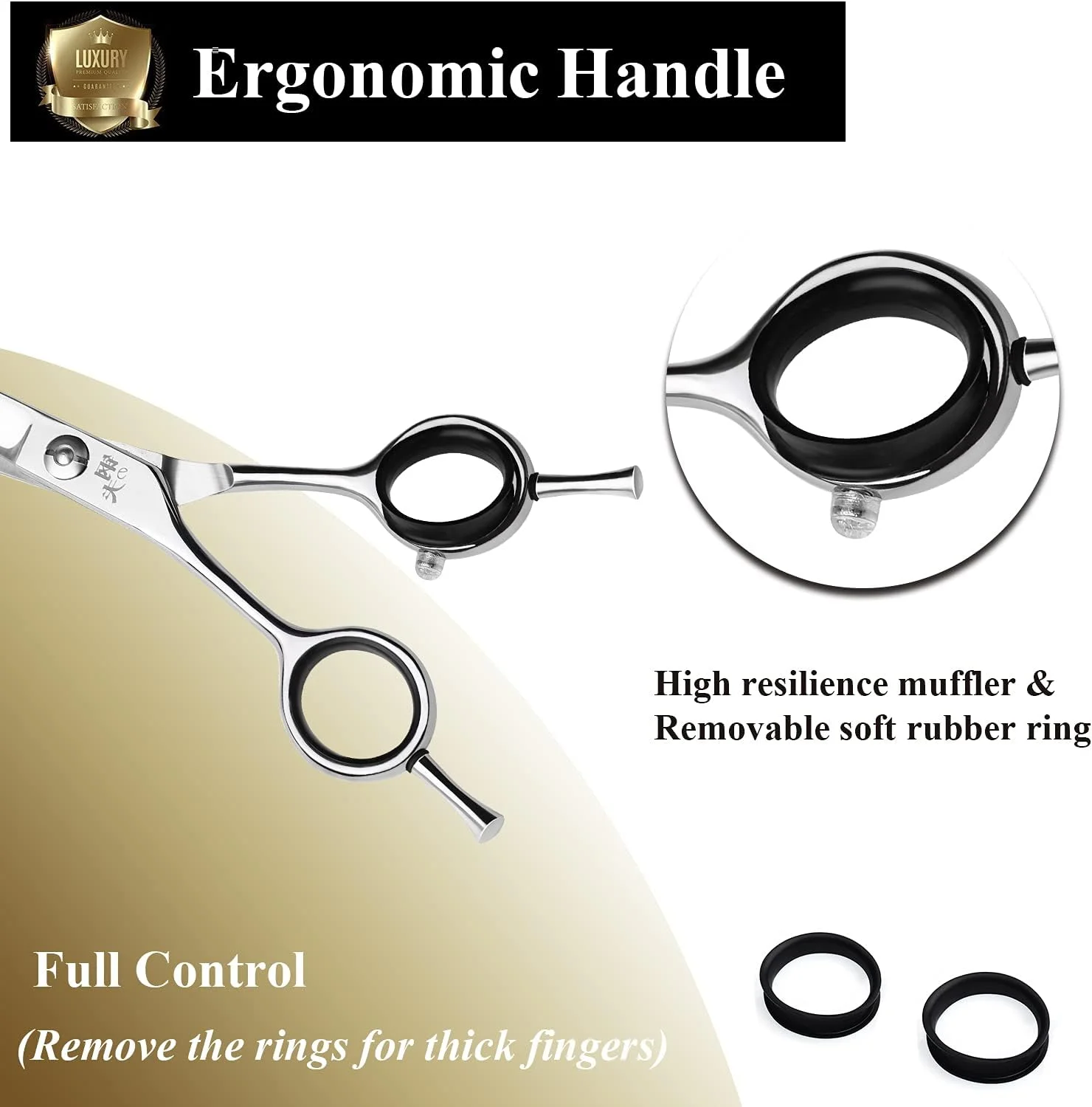 قیچی آرایشگری حرفه ای DRGSKL - قیچی منحنی - قیچی اصلاح مو آرایشگری 15 سانتی متری با لبه تیغی برای سالن - ساخته شده از فولاد ضد زنگ با پیچ تنظیم دقیق قیچی آرایشگری حرفه ای DRGSKL - قیچی منحنی - قیچی اصلاح مو آرایشگری 15 سانتی متری با لبه تیغی برای سالن - ساخته شده از فولاد ضد زنگ با پیچ تنظیم دقیق