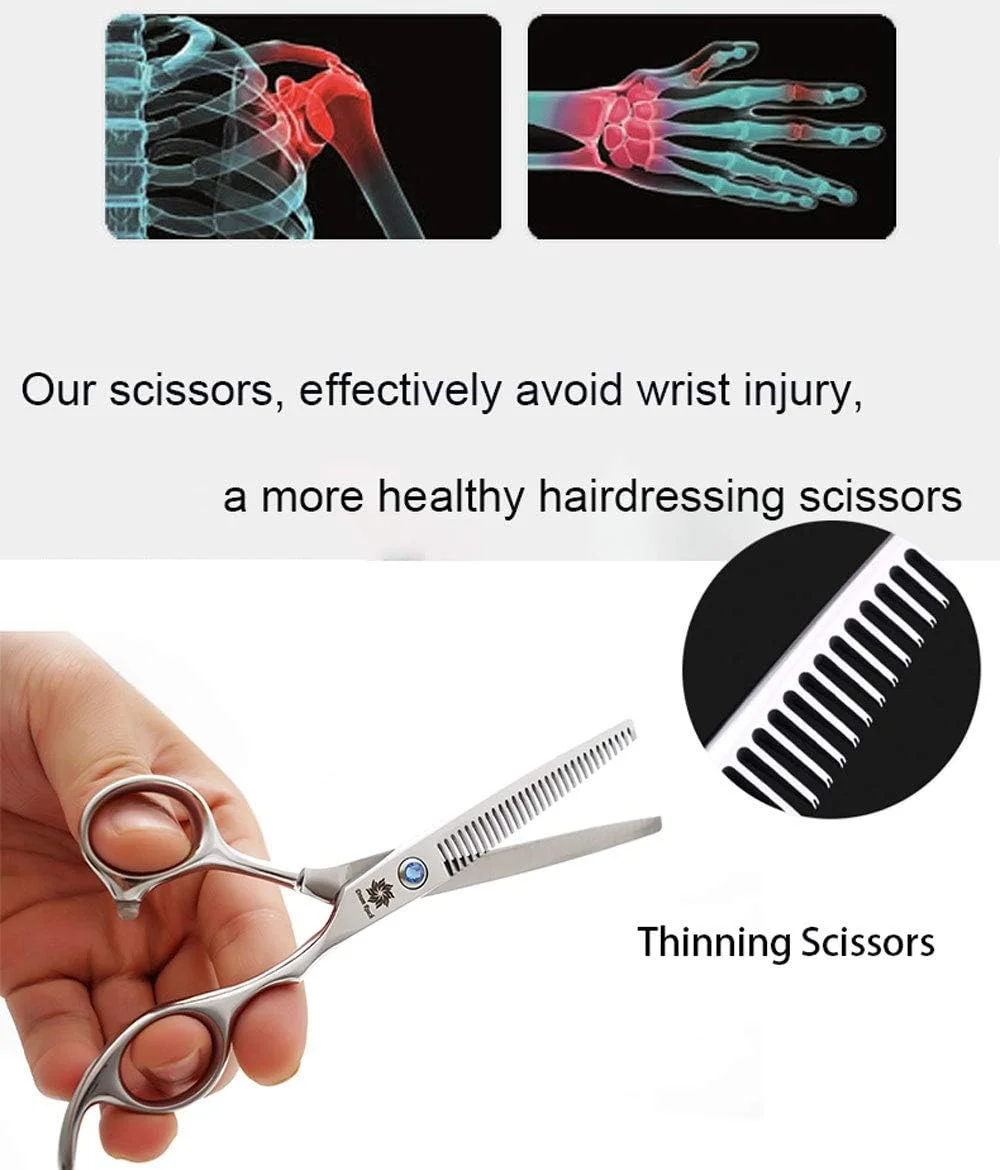 قیچی پیتاژ حرفه ای 6 اینچی Dream Reach، قیچی آرایشگری و پیرایش مو برای زنان و مردان (قیچی پیتاژ)