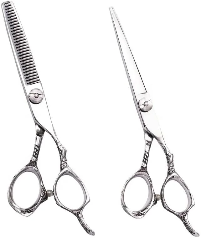 قیچی آرایشگری مو، ابزار حرفه ای آرایشگری 6 اینچی، قیچی های اصلاح و نازک کننده مو، ست قیچی آرایشگری