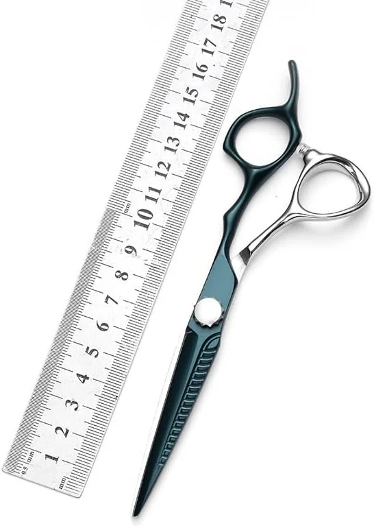 قیچی آرایشگری، 6 اینچ، قیچی حرفه ای آرایشگری، قیچی مخصوص آرایشگران حرفه ای، قیچی دندانه دار مخصوص، ست ابزار برش نازک و صاف