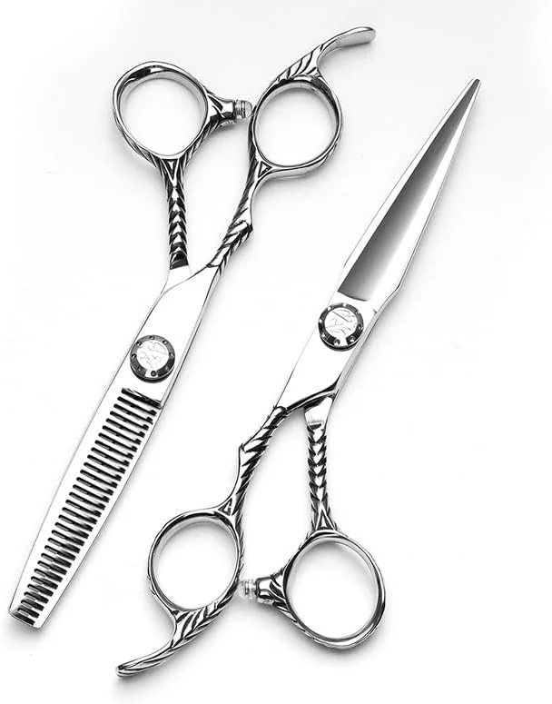 قیچی آرایشگری، 6 اینچ فولاد ضد زنگ 440C حرفه ای مخصوص دست چپ، قیچی مو آرایشگاه، ست قیچی های کوتاهی و پیتاژ مو قیچی آرایشگری، 6 اینچ فولاد ضد زنگ 440C حرفه ای مخصوص دست چپ، قیچی مو آرایشگاه، ست قیچی های کوتاهی و پیتاژ مو