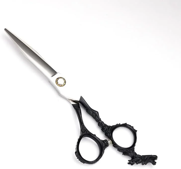 قیچی آرایشگری مو، قیچی آرایشگری مشکی 6 اینچی، ست حرفه ای آرایشگری مو، قیچی مو دندانه دار برای کوتاه کردن چتری، نازک کردن و مرتب کردن موهای آسیب دیده قیچی آرایشگری مو، قیچی آرایشگری مشکی 6 اینچی، ست حرفه ای آرایشگری مو، قیچی مو دندانه دار برای کوتاه کردن چتری، نازک کردن و مرتب کردن موهای آسیب دیده