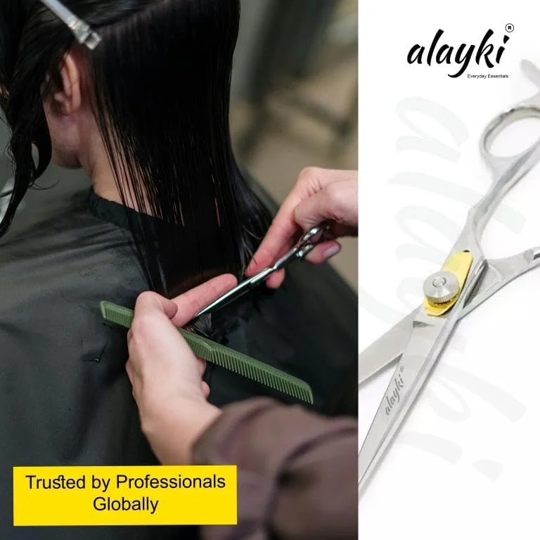 قیچی آرایشگری حرفه ای آلایکی - 6.5 اینچ، قیچی موی استیل ضد زنگ ممتاز با پیچ قابل تنظیم، قیچی اصلاح مو، لوازم جانبی آرایشگری و لوازم سالن، قیچی آرایشگاه قیچی آرایشگری حرفه ای آلایکی - 6.5 اینچ، قیچی موی استیل ضد زنگ ممتاز با پیچ قابل تنظیم، قیچی اصلاح مو، لوازم جانبی آرایشگری و لوازم سالن، قیچی آرایشگاه