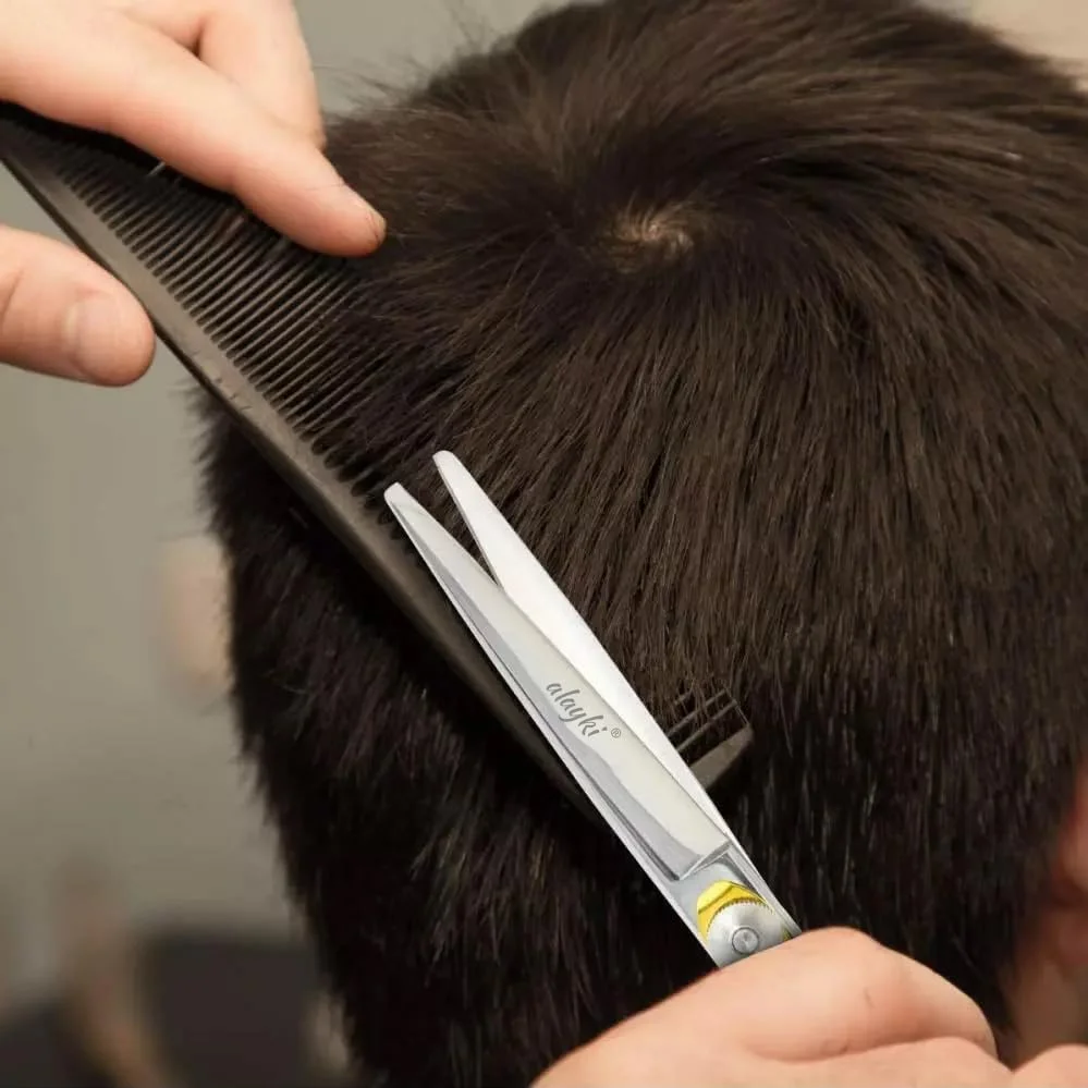 قیچی آرایشگری حرفه ای آلایکی - 6.5 اینچ، قیچی موی استیل ضد زنگ ممتاز با پیچ قابل تنظیم، قیچی اصلاح مو، لوازم جانبی آرایشگری و لوازم سالن، قیچی آرایشگاه قیچی آرایشگری حرفه ای آلایکی - 6.5 اینچ، قیچی موی استیل ضد زنگ ممتاز با پیچ قابل تنظیم، قیچی اصلاح مو، لوازم جانبی آرایشگری و لوازم سالن، قیچی آرایشگاه