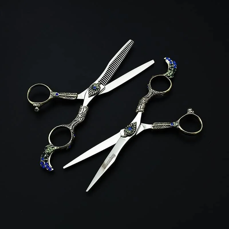 قیچی آرایشگری مو، 6 اینچ استیل ضد زنگ، لوازم جانبی قیچی آرایشگری طاووسی