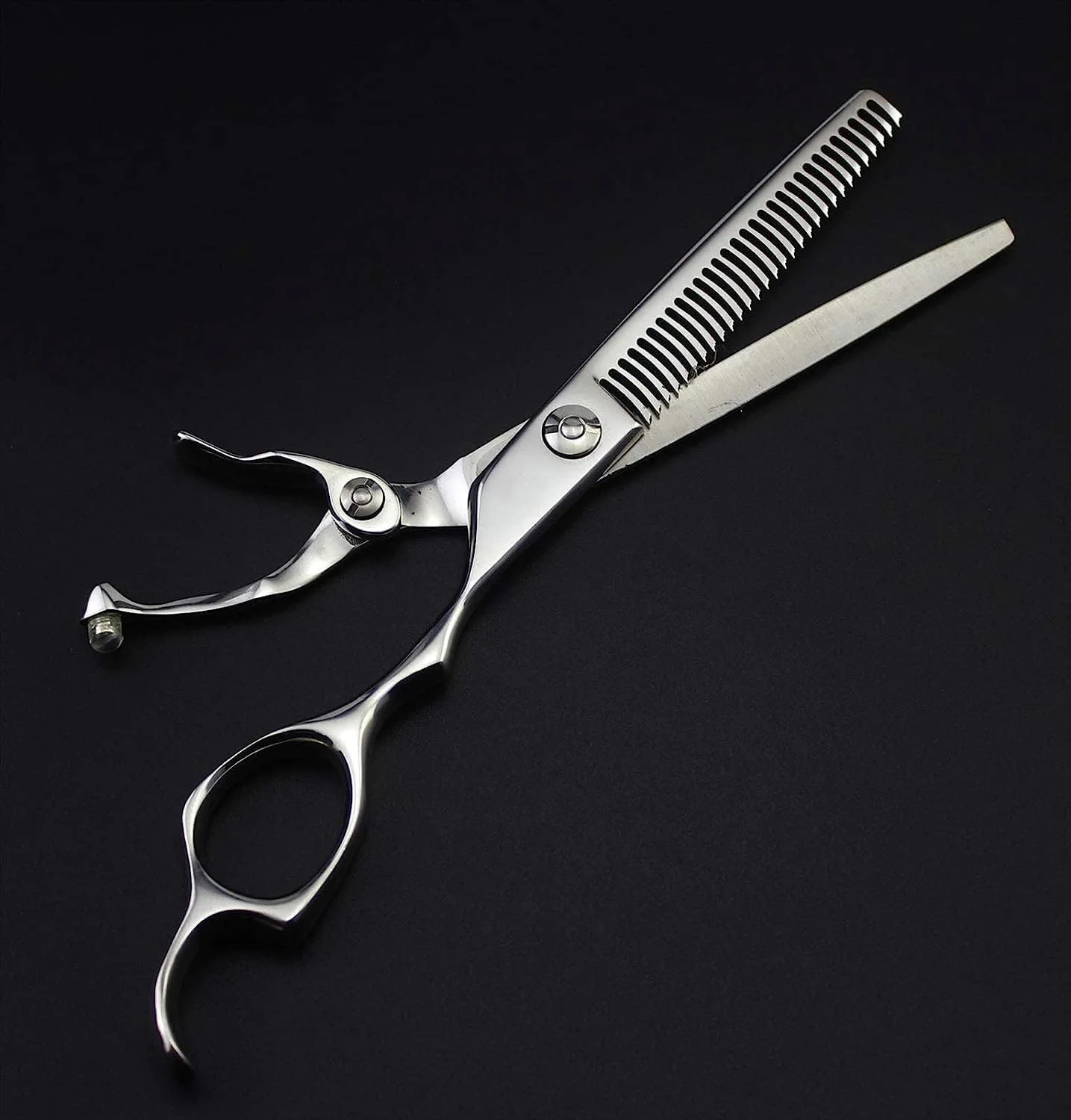 ست قیچی آرایشگری 6.0 اینچی نقره ای استیل ضد زنگ، قیچی آرایشگری شخصی بافت دار برای اصلاح مو و چتری