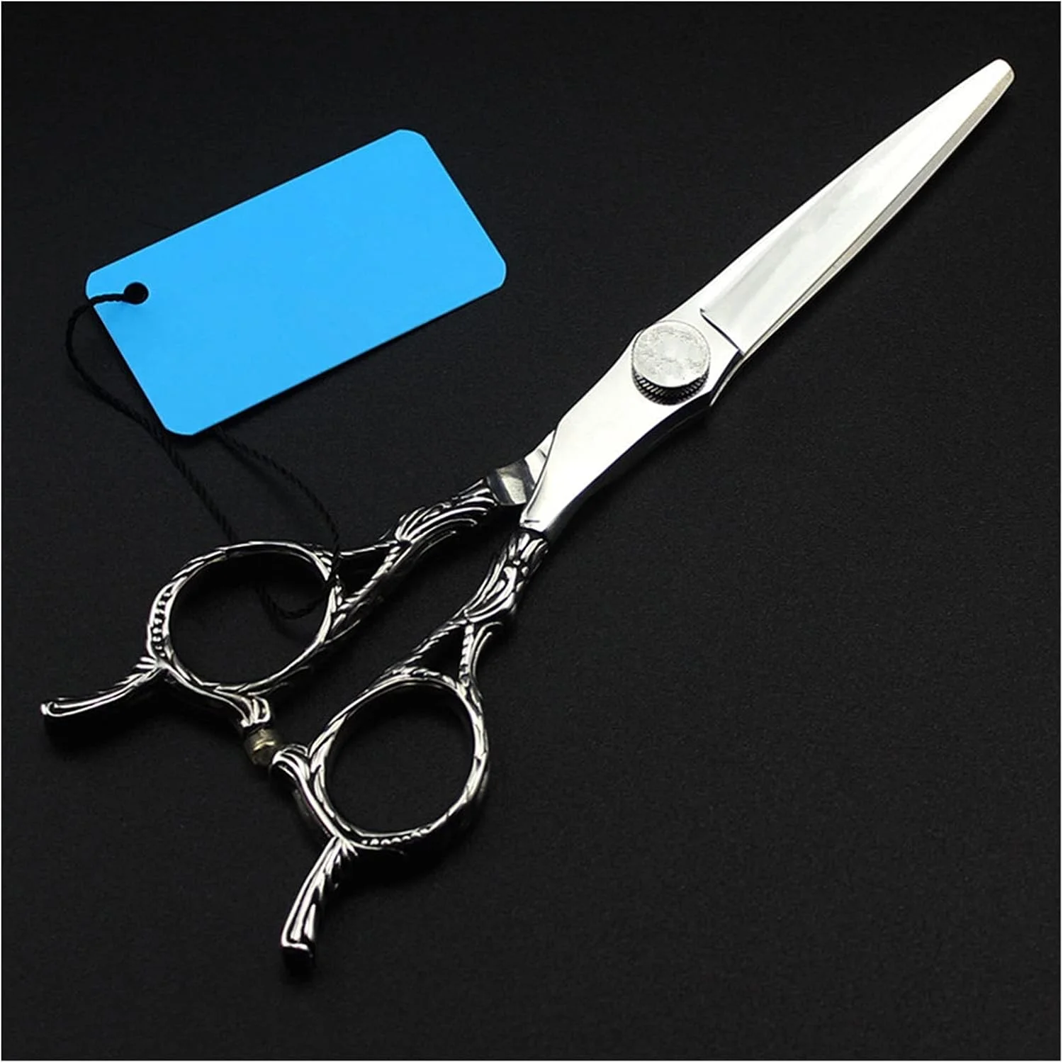 قیچی آرایشگری دم دوتایی رترو 6 اینچی 440c، قیچی آرایشگری، قیچی پیتاژ، قیچی آرایشگری، قیچی کوتاهی مو، ست با کیف-B