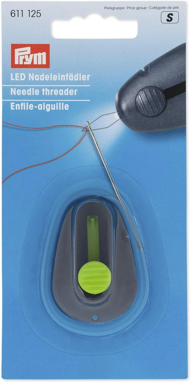 سوزن نخ کن پریم PRYM_611125-1 با چراغ LED، فلز/پلاستیک، چند رنگ، 18.5 x 9.5 x 2 سانتی متر