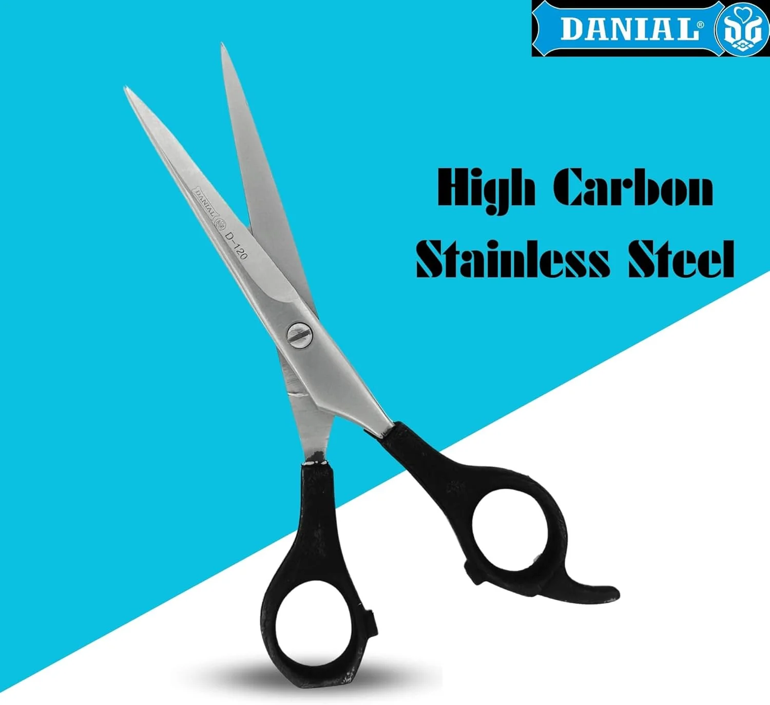 قیچی آرایشگری استیل 6 اینچی دانیال برای برش حرفه ای مو - ایده آل برای پیرایش مو، ریش و سبیل آقایان و بانوان