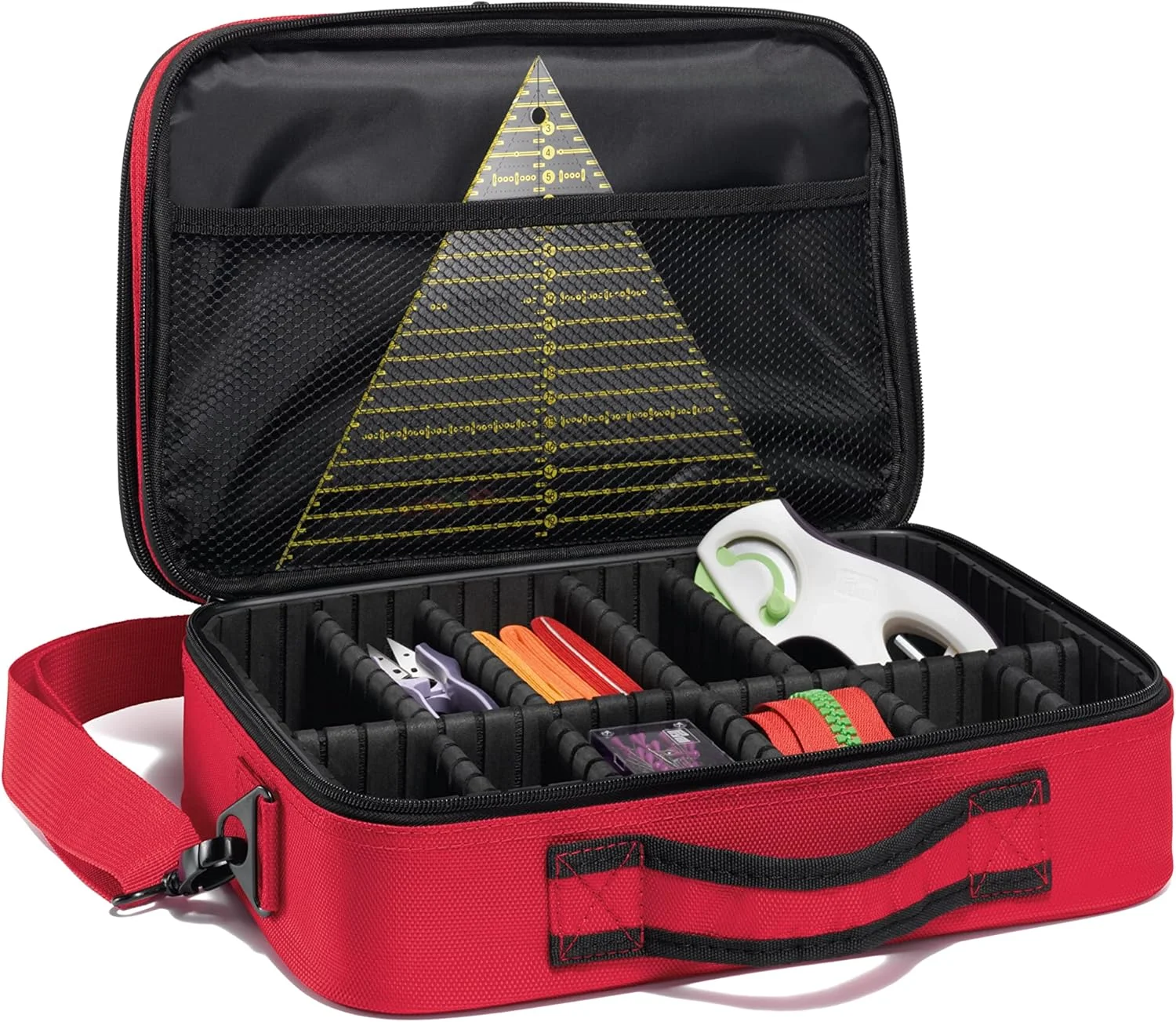 جعبه خیاطی پریمیوم مدل Nähkoffer Deluxe S، ابعاد 34 x 24 x 11,5 سانتی متر، قرمز جعبه خیاطی پریمیوم مدل Nähkoffer Deluxe S، ابعاد 34 x 24 x 11,5 سانتی متر، قرمز