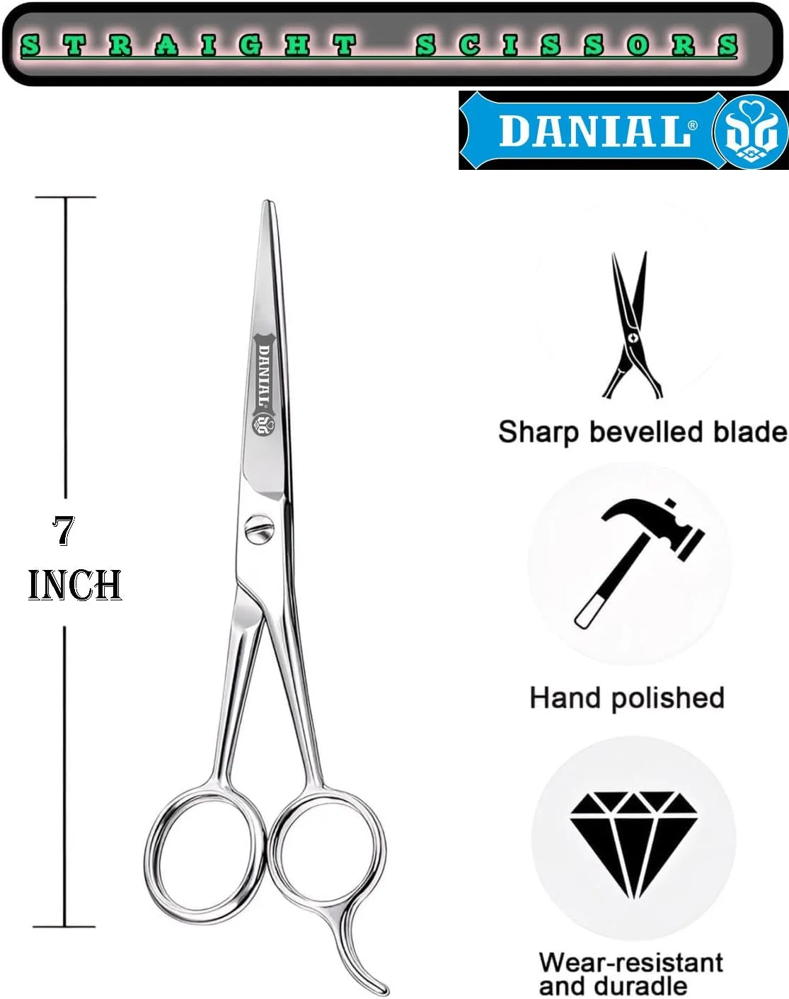 قیچی آرایشگری حرفه ای دنیال مناسب آرایشگاه، قیچی اصلاح مو مردانه و زنانه، ابزار اصلاح مو استیل ضد زنگ خانگی، قیچی آرایشگری