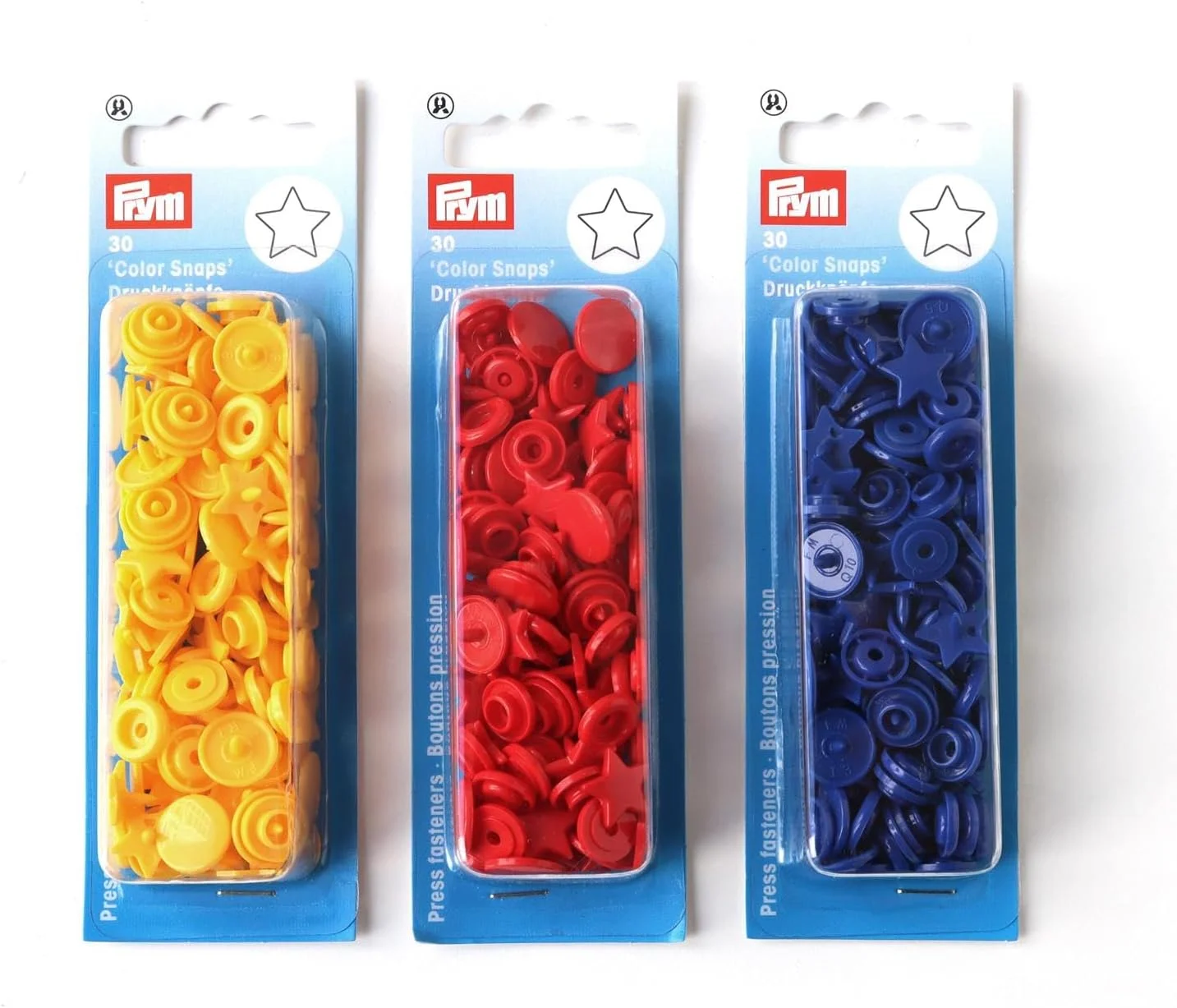 دکمه فشاری بدون دوخت پریمیوم مدل ColorSnaps Star، آبی رویال، سایز One Size، کد 393216