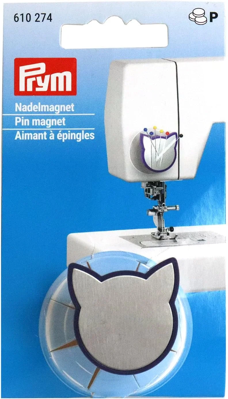 بالشتک سوزن مغناطیسی پریم، فلزی، نقره ای، شفاف، آبی آلویی، 45 x 45 x 25 میلی متر