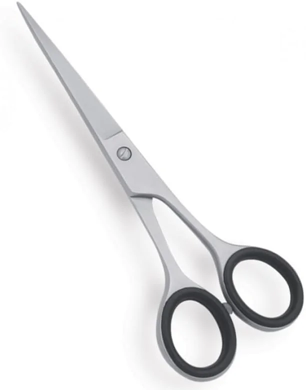 قیچی آرایشگری حرفه ای کلاسیک، قیچی اصلاح مو مردانه نقره ای - 5 اینچ