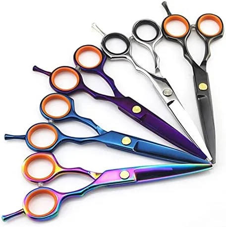 قیچی اصلاح مو، قیچی آرایشگری فولاد 440c، قیچی موی رنگی 5.5 اینچی، قیچی پیرایش مو، قیچی کوتاهی مو، قیچی آرایشگری