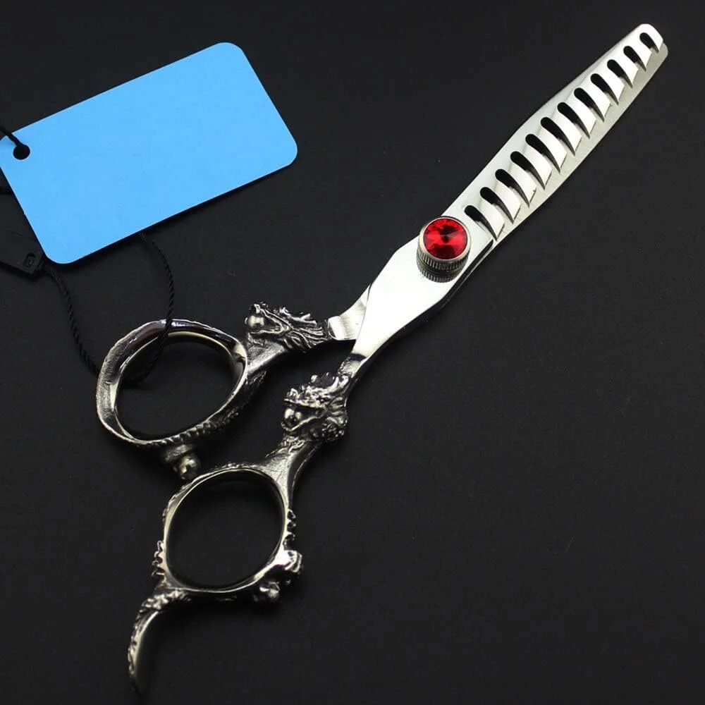 قیچی آرایشگری، قیچی اصلاح مو، فولاد ژاپنی 440C، دسته اژدها، قیچی نگین دار، قیچی آرایشگری، قیچی کوتاهی مو، قیچی پیتاژ، قیچی آرایشگر