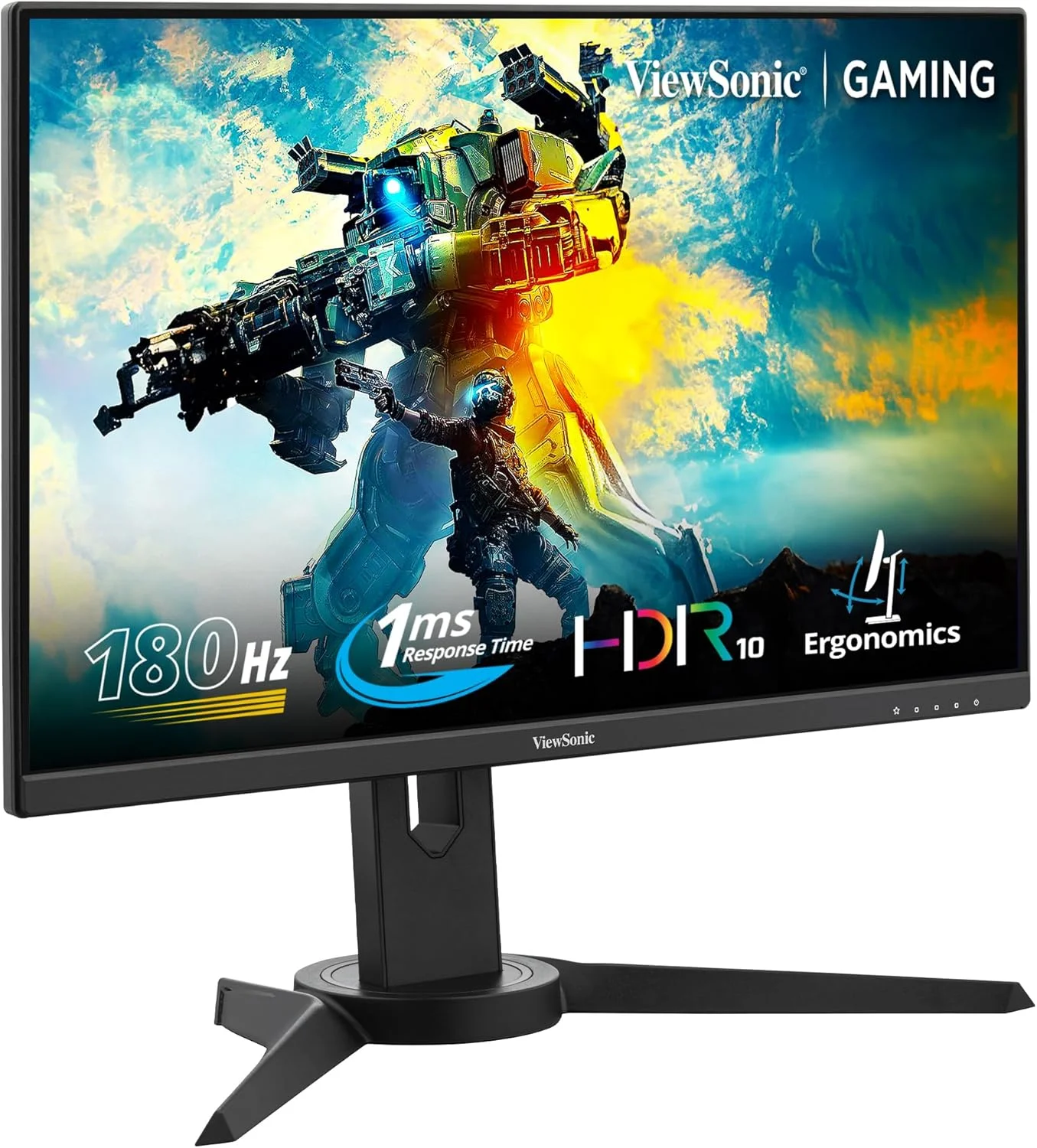 مانیتور گیمینگ 27 اینچی ویوسونیک XG2709 IPS FHD 1080p با نرخ بروزرسانی 180 هرتز، زمان پاسخگویی 1 میلی‌ثانیه، Adaptive-sync و پایه کاملاً ارگونومیک با قابلیت تنظیم 360 درجه