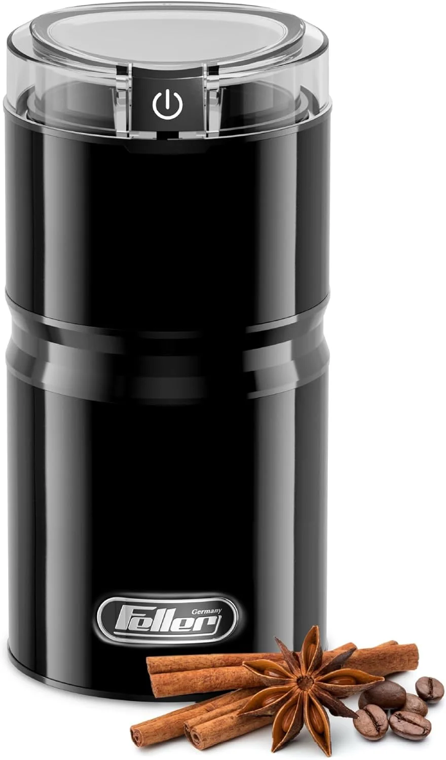 آسیاب قهوه/ادویه برقی فلر آلمان، توان 150 وات، تیغه ممتاز با روکش تیتانیوم، کلید ایمنی، فنجان جداشدنی، فاقد BPA، مدل EG151، نسخه امارات (مشکی) آسیاب قهوه/ادویه برقی فلر آلمان، توان 150 وات، تیغه ممتاز با روکش تیتانیوم، کلید ایمنی، فنجان جداشدنی، فاقد BPA، مدل EG151، نسخه امارات (مشکی)