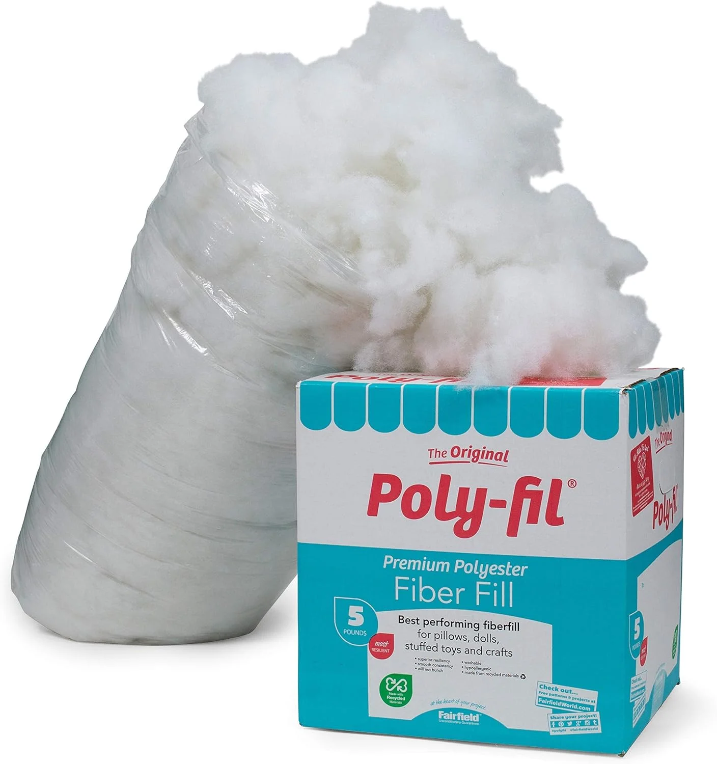 Fairfield PF-5 Poly-Fil Premium Fiber, White