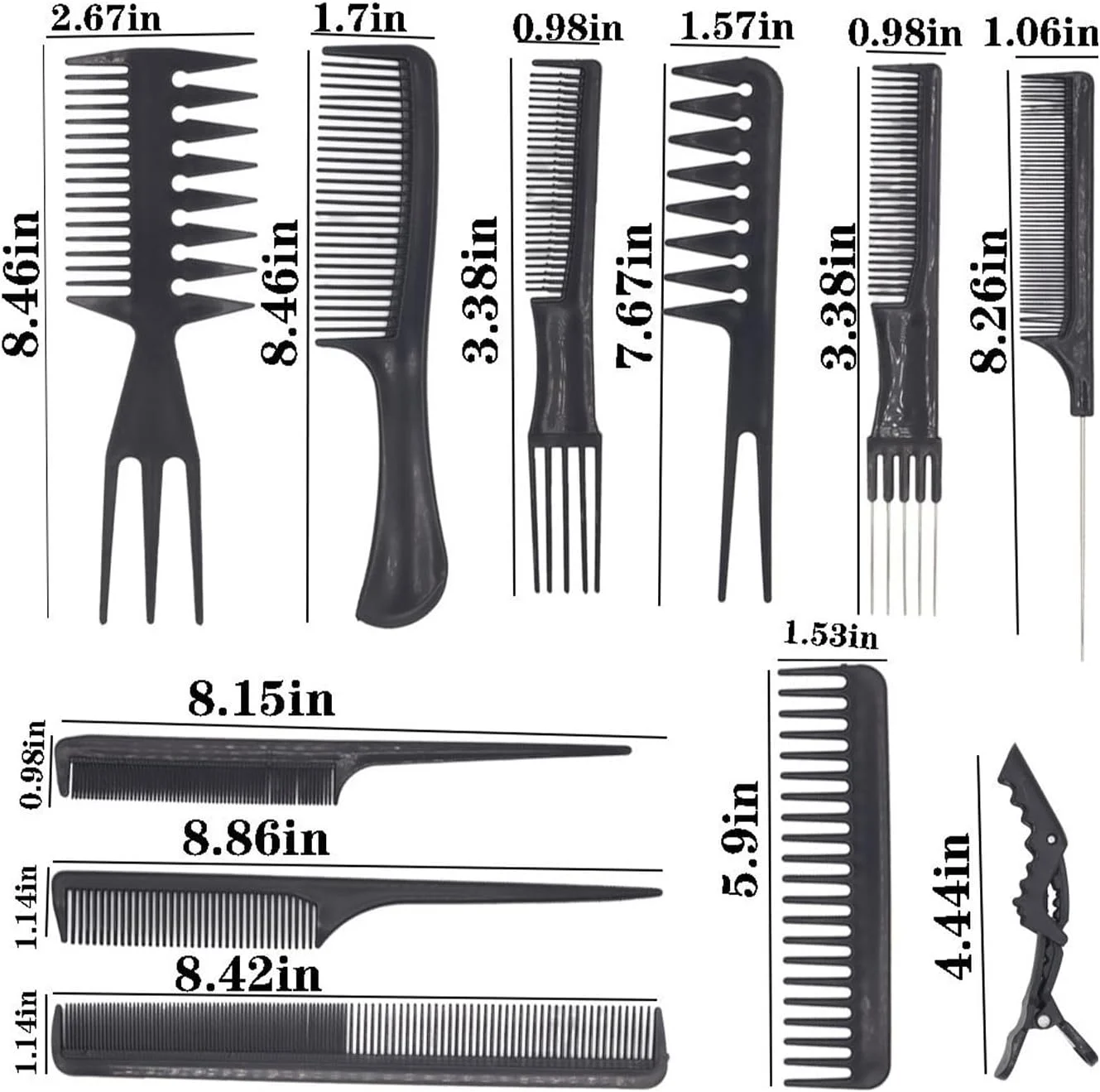 ست قیچی آرایشگری 19 تکه، کیت قیچی اصلاح حرفه ای مو با قیچی برش، قیچی پیتاژ، شانه، شنل، گیره، ست قیچی آرایشگری مشکی برای آرایشگر، سالن، خانه
