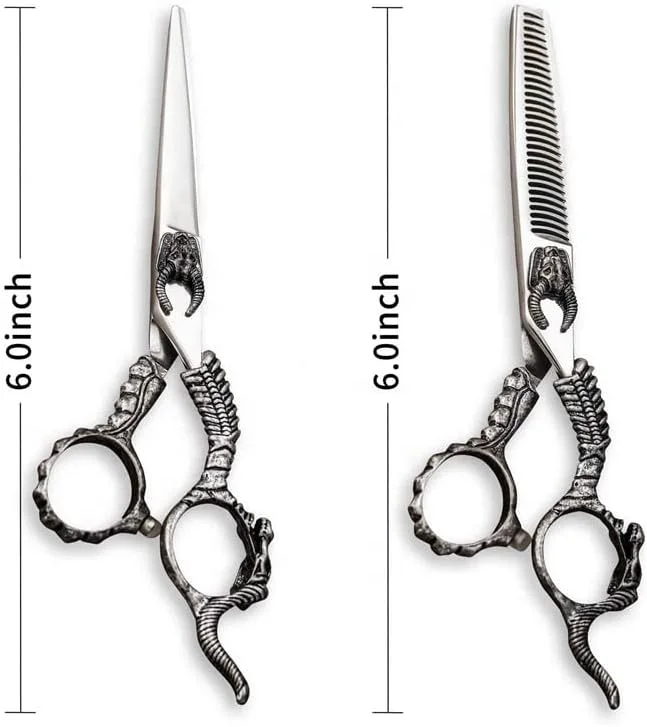 قیچی آرایشگری مو، 6 اینچ فولاد ضد زنگ ژاپن 440C، قیچی حرفه ای آرایشگری مو