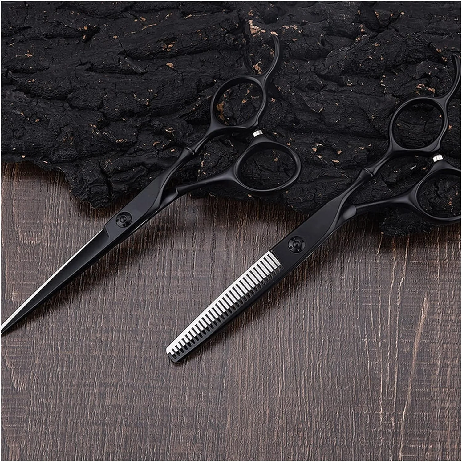 قیچی آرایشگری مو، ست آرایشگری 6 اینچی، قیچی اصلاح مو، دندانه دار، آرایشگر، پیرایشگری، قیچی آرایشگری