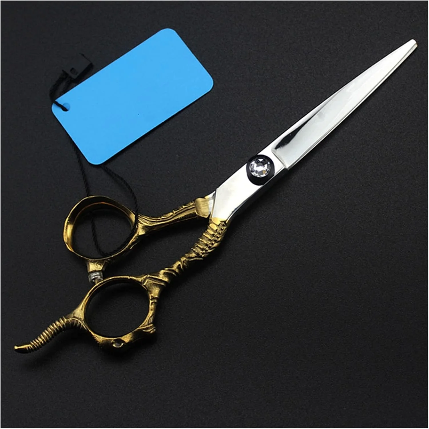 قیچی آرایشگری 6 اینچی دسته اژدهای طلایی، قیچی آرایشگری، قیچی پیتاژ، سالن آرایش، قیچی تخت، ست کیت آرایشگری مو - مدل B، برش-B